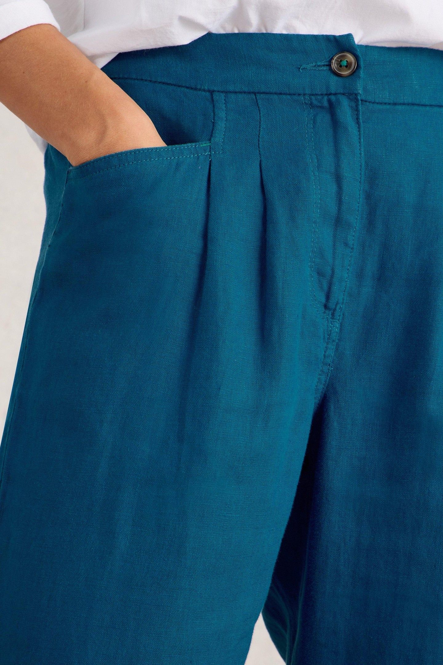 ROWENA LINEN TROUSER BRIGHT BLUE 6