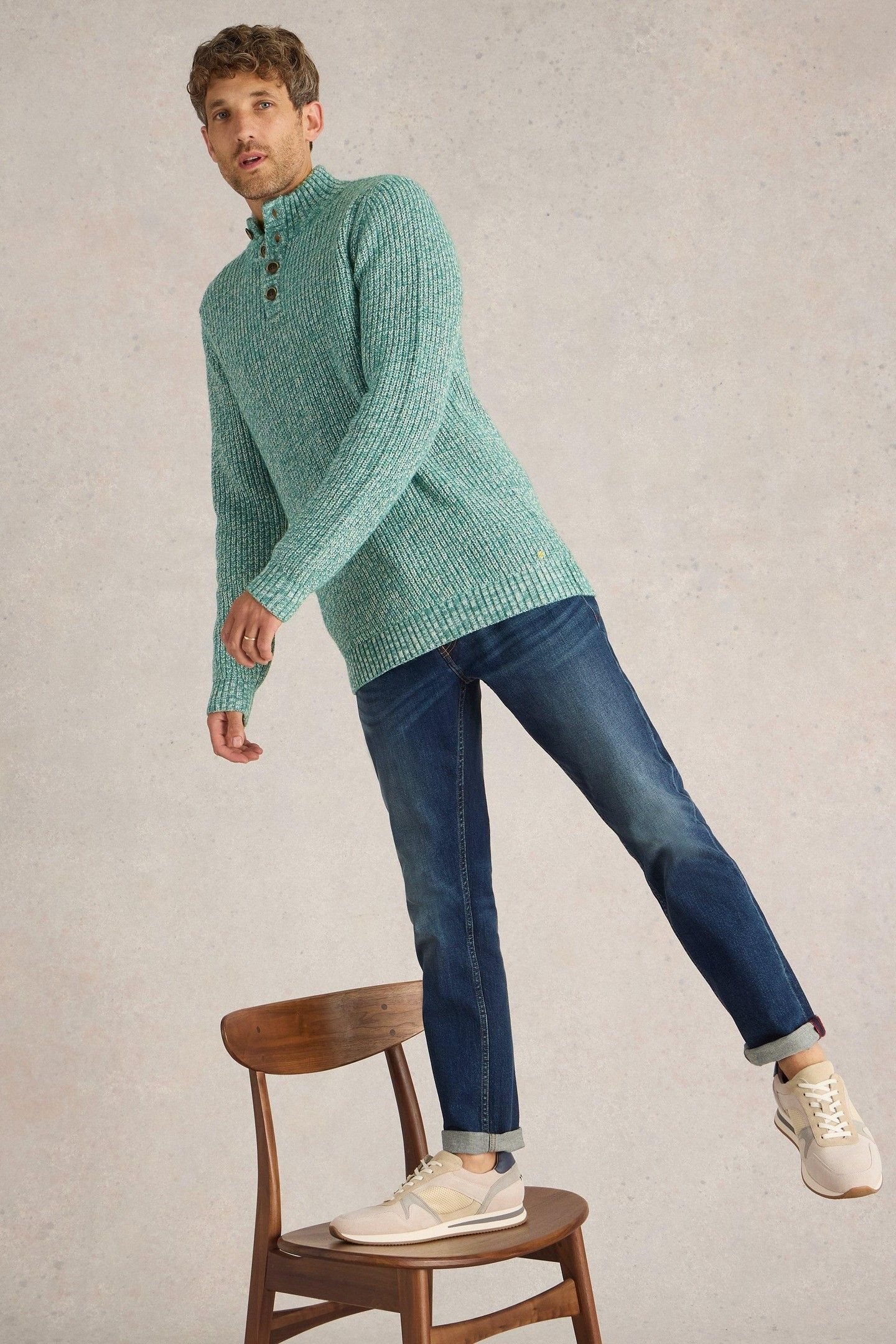 RYE TWISTED BUTTON NECK GREEN MULTI 6