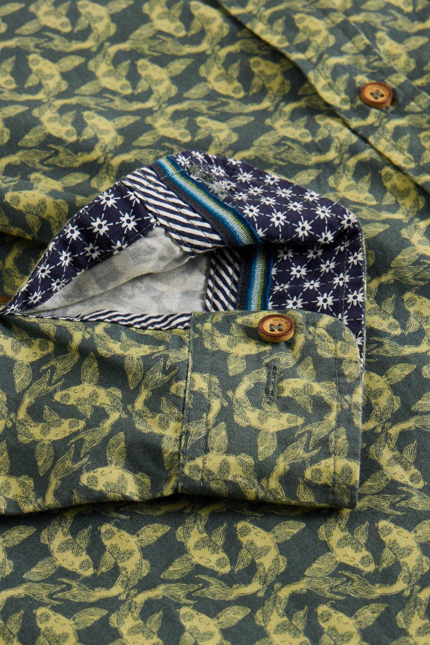 KOI FISH PRINTED SHIRT GREEN PRINT 5