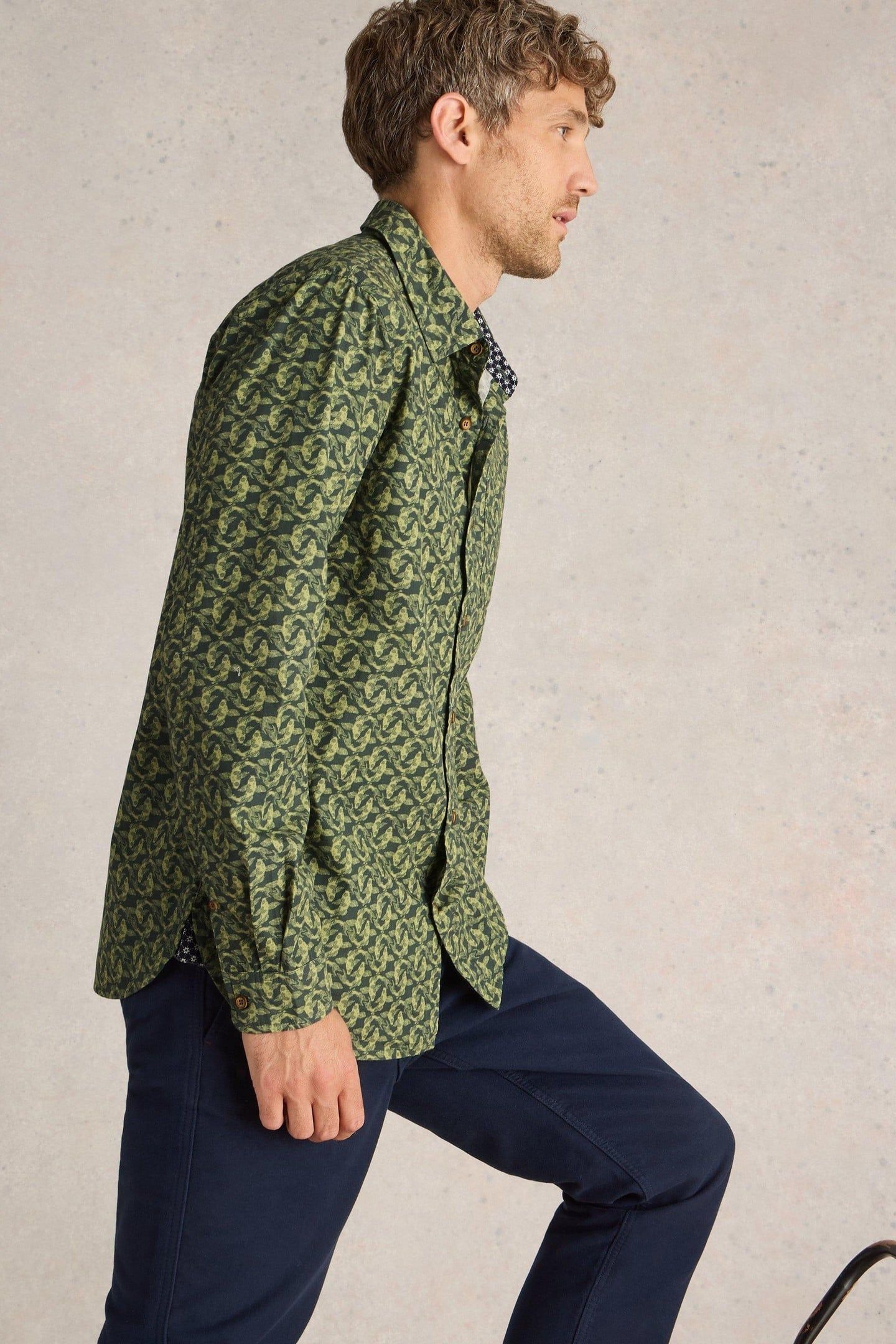 KOI FISH PRINTED SHIRT GREEN PRINT 3