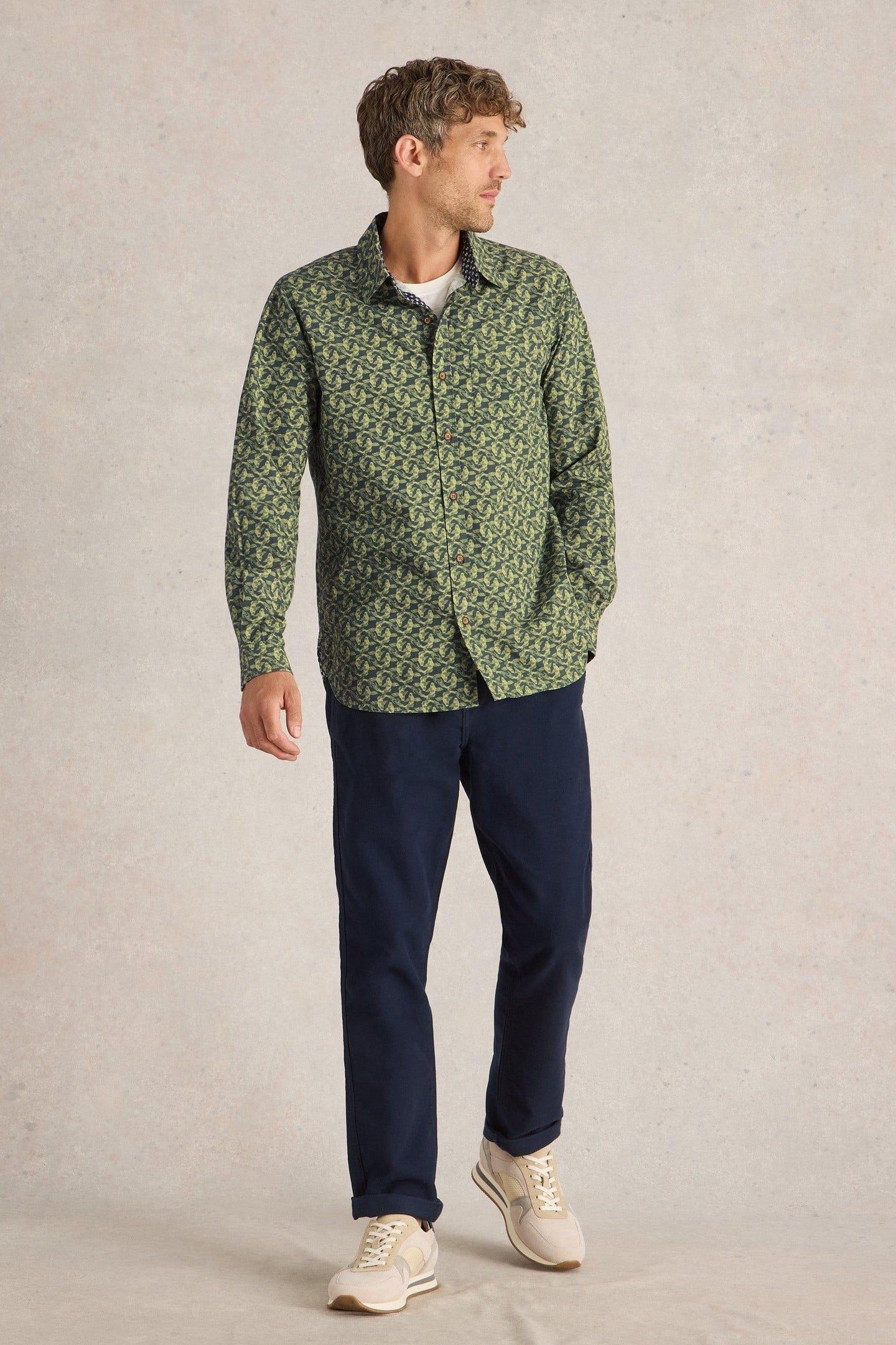KOI FISH PRINTED SHIRT GREEN PRINT 1