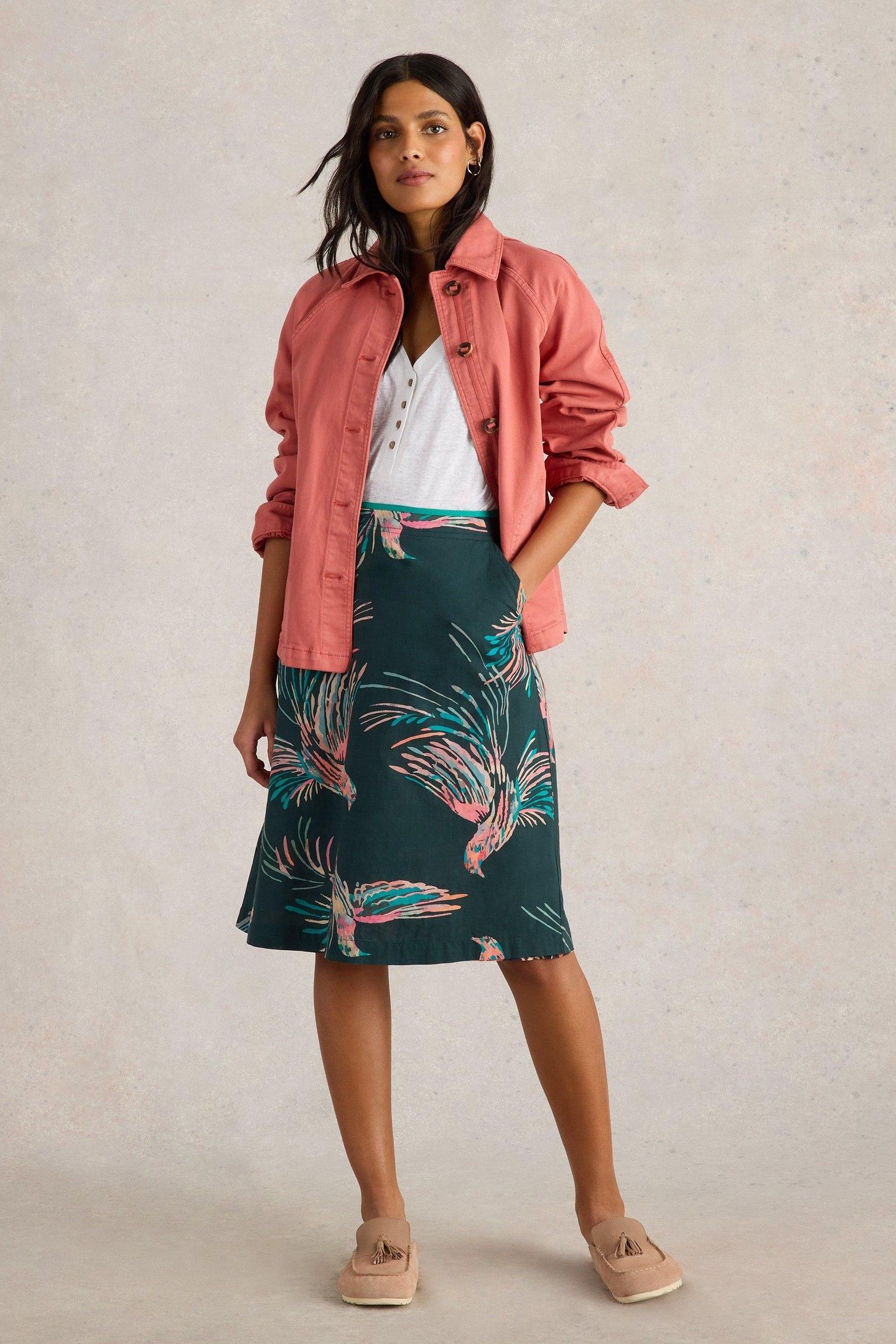 NELL REVERSIBLE SKIRT GREEN MULTI 4