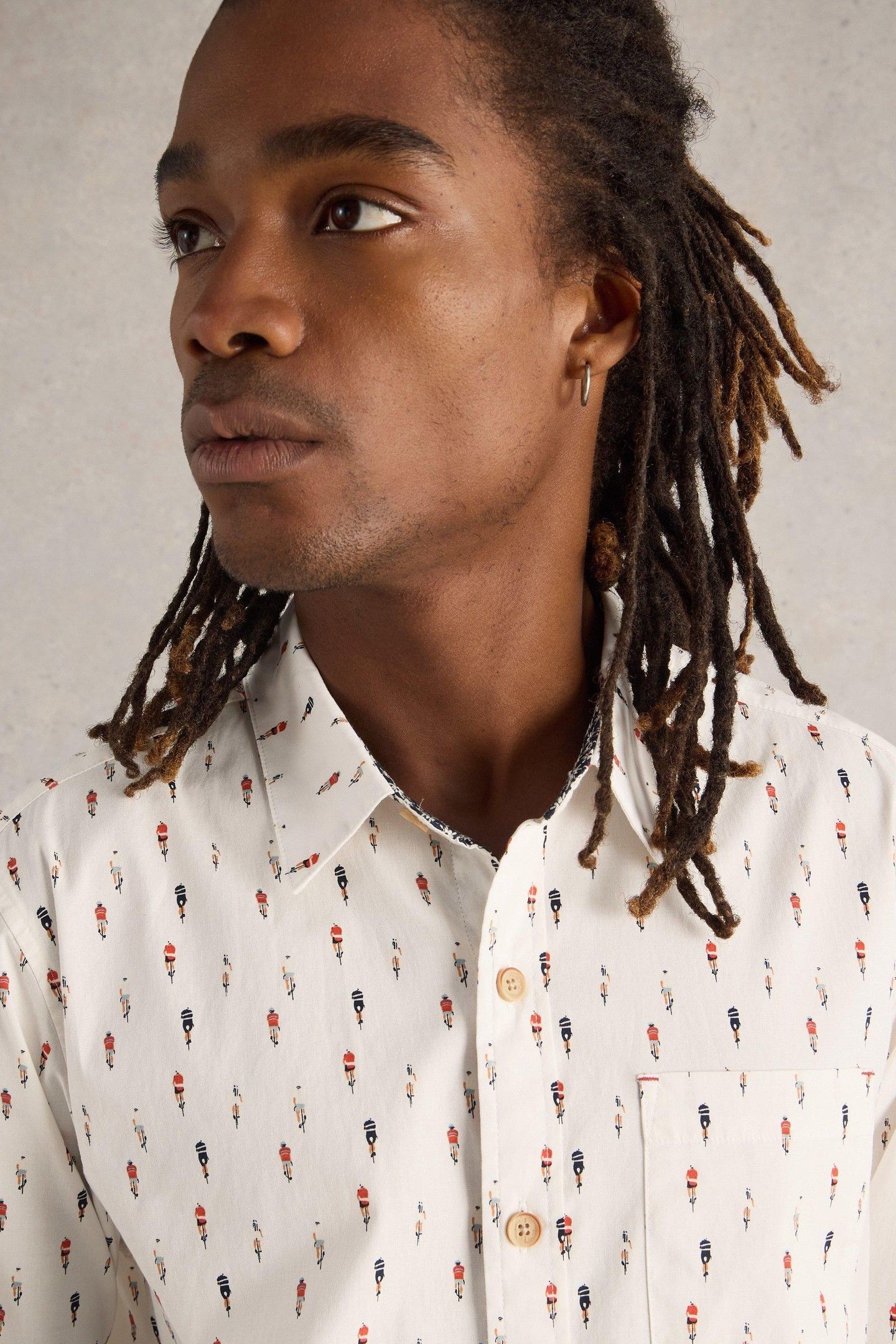 CYCLING PRINTED SHIRT WHITE PRINT 5
