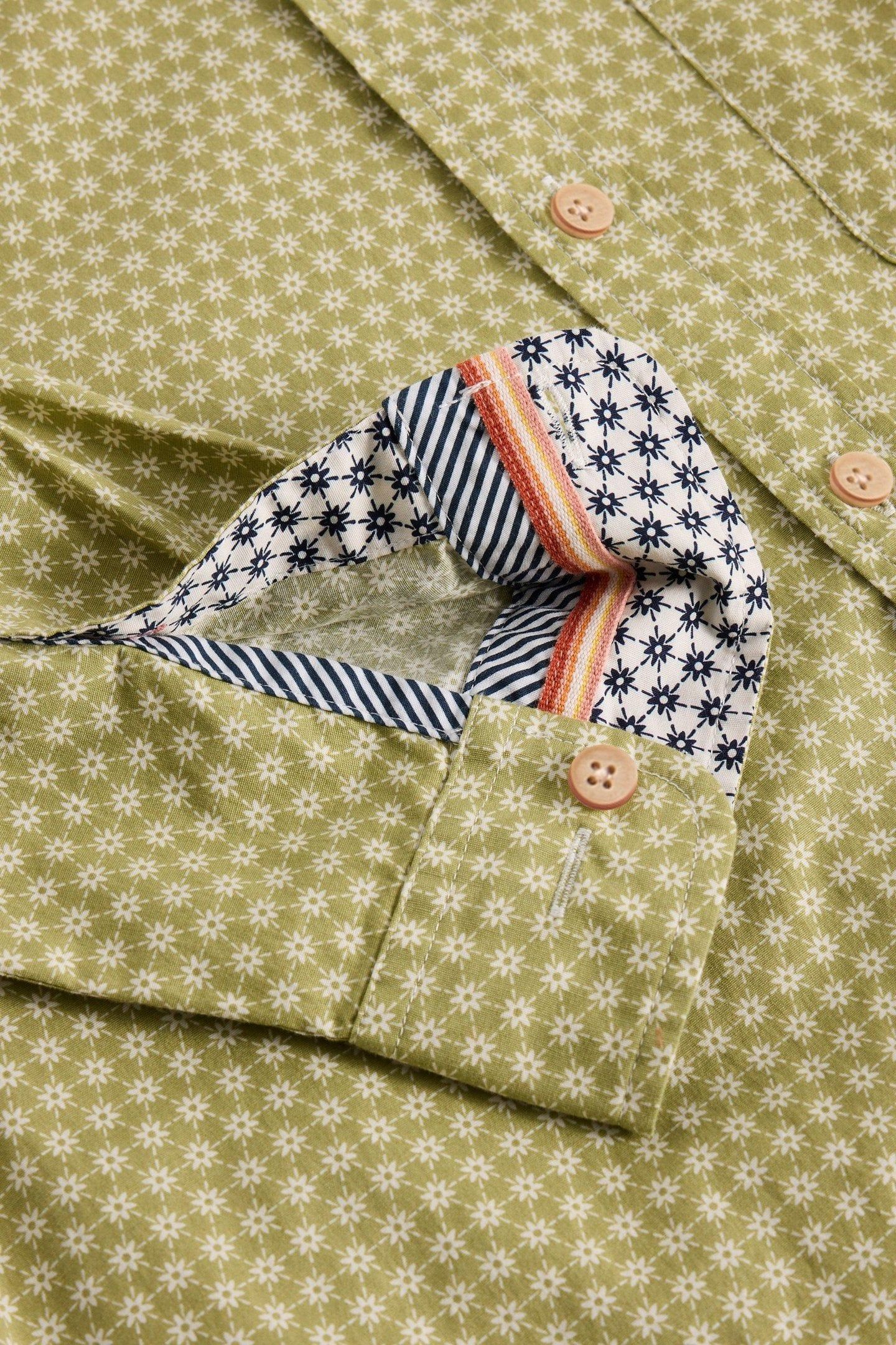 MINI FLOWER PRINTED SHIRT GREEN PRINT 4