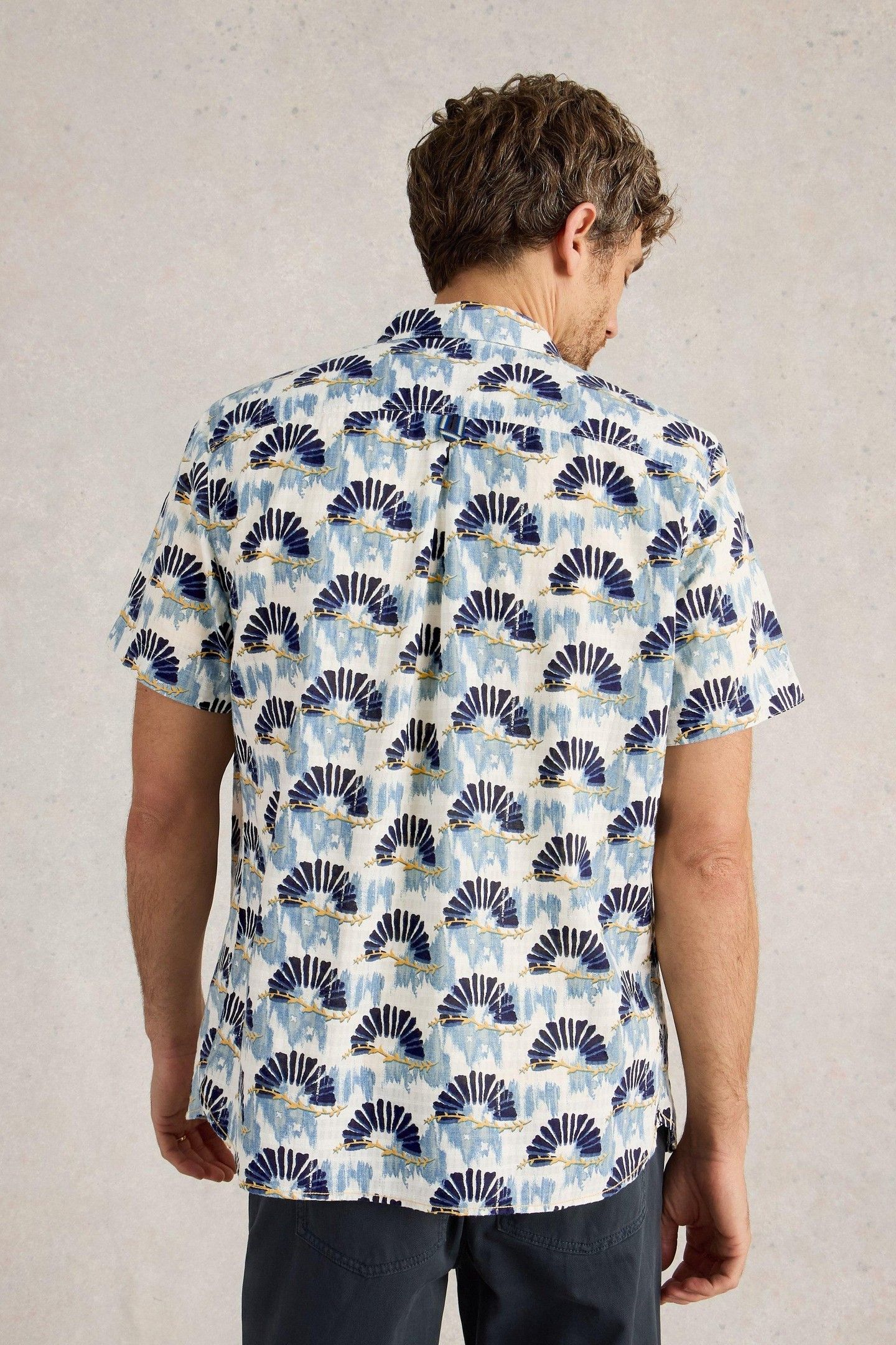 FAN SS PRINTED SHIRT BLUE PRINT 3