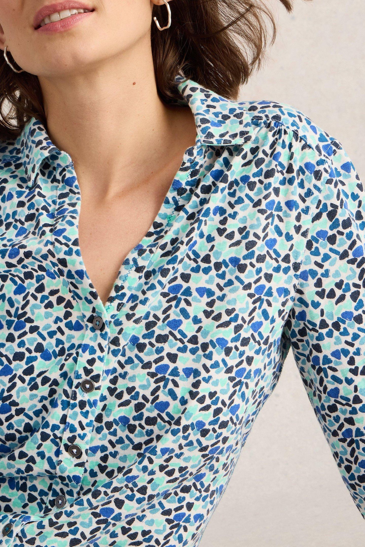 ANNIE JERSEY SHIRT BLUE MULTI 6