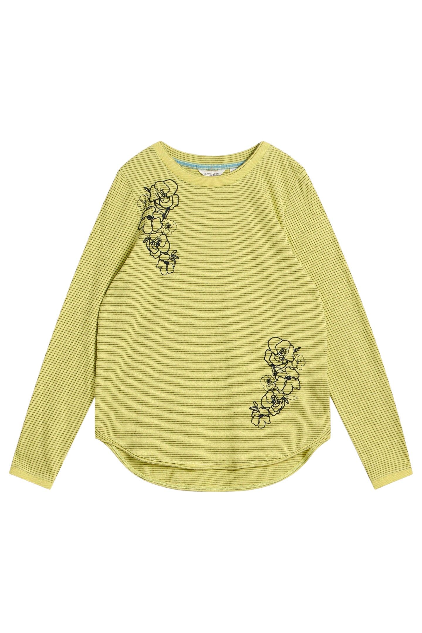 CLARA LS EMBROIDERED TEE YELLOW MULTI 3