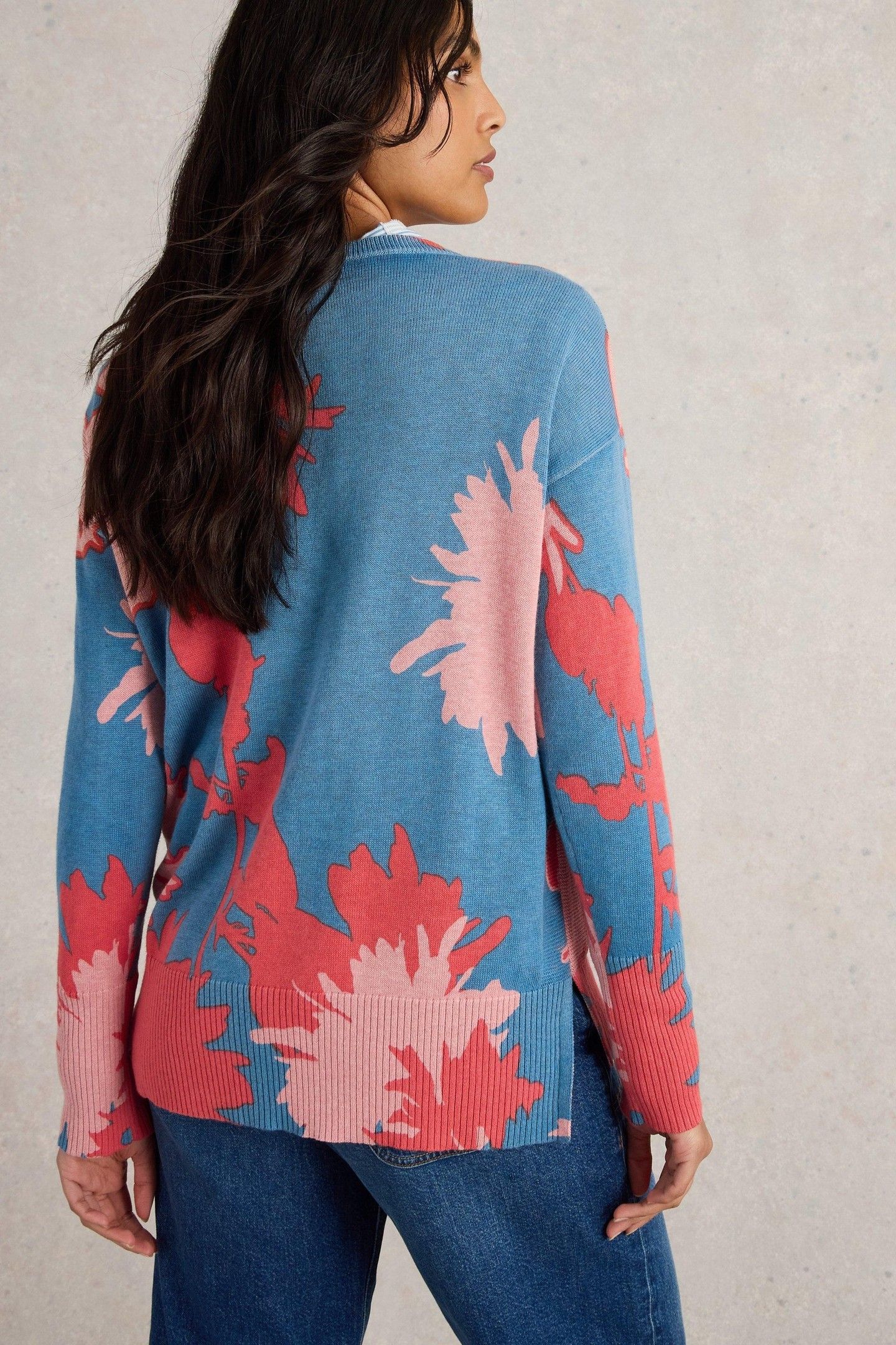 OLIVE FLORAL JUMPER BLUE PRINT 3