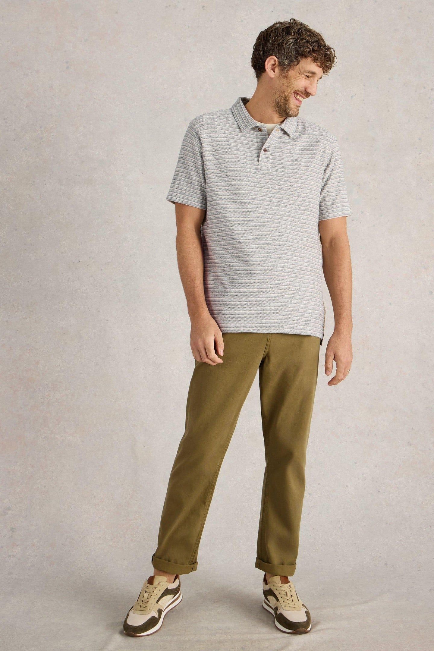 TAYLOR STRIPE POLO NAVY MULTI 2