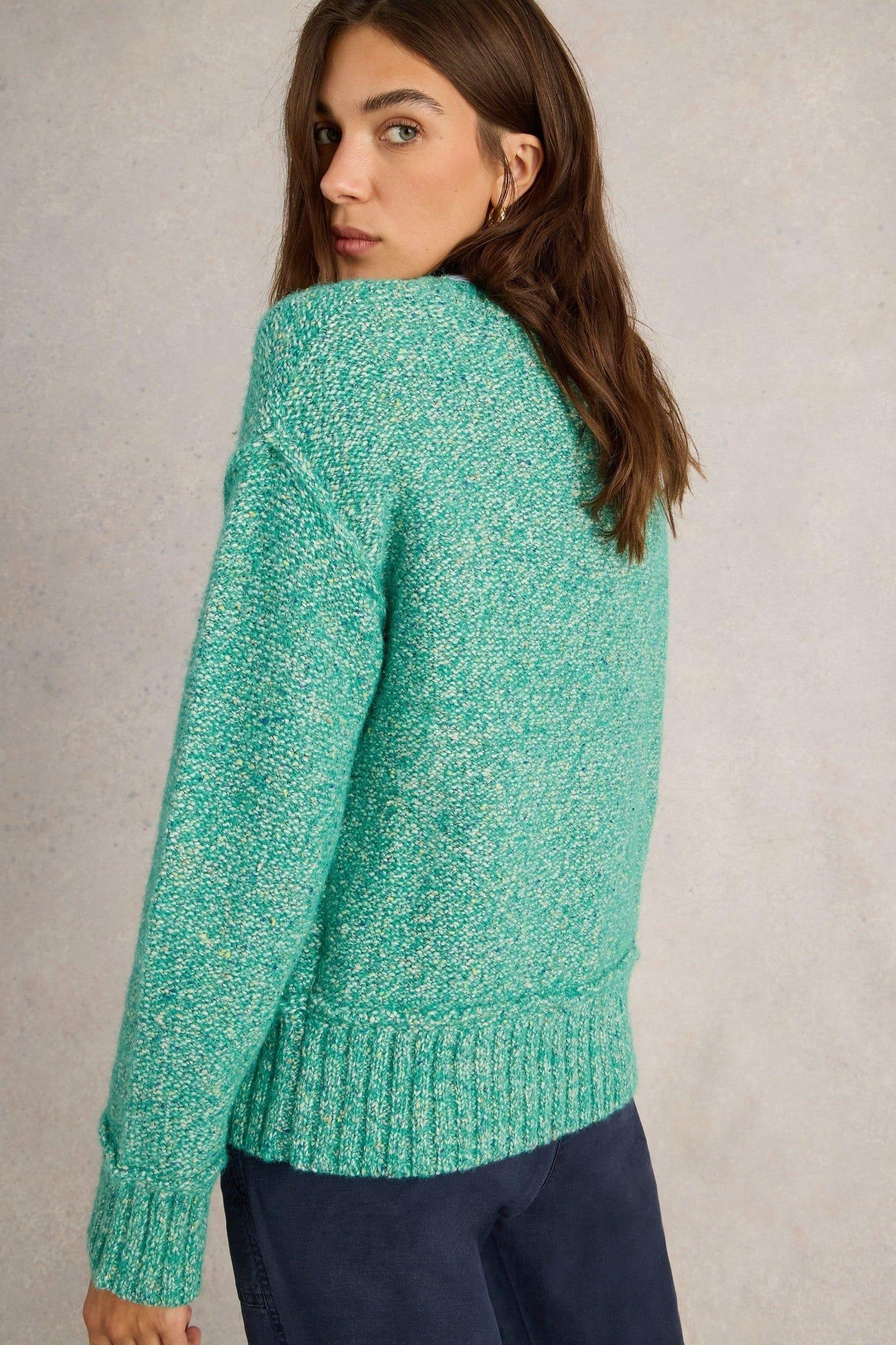 TAMMY TEXTURED V NECK BRIGHT GREEN 3