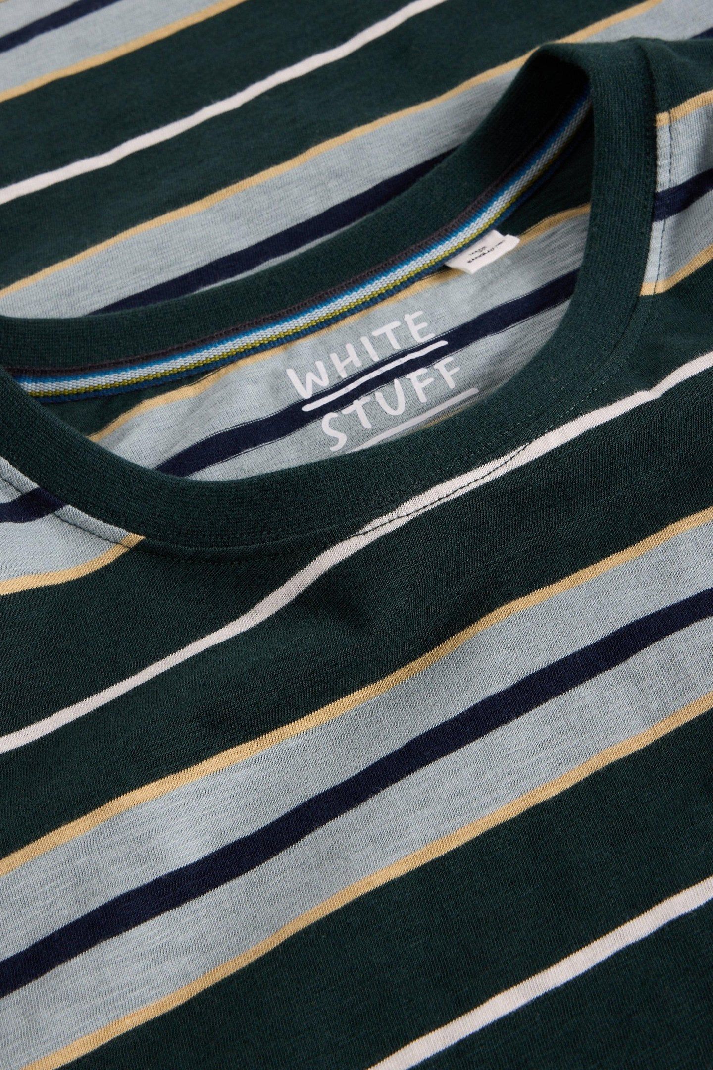 ABERSOCH STRIPE SS TEE NAVY MULTI 6