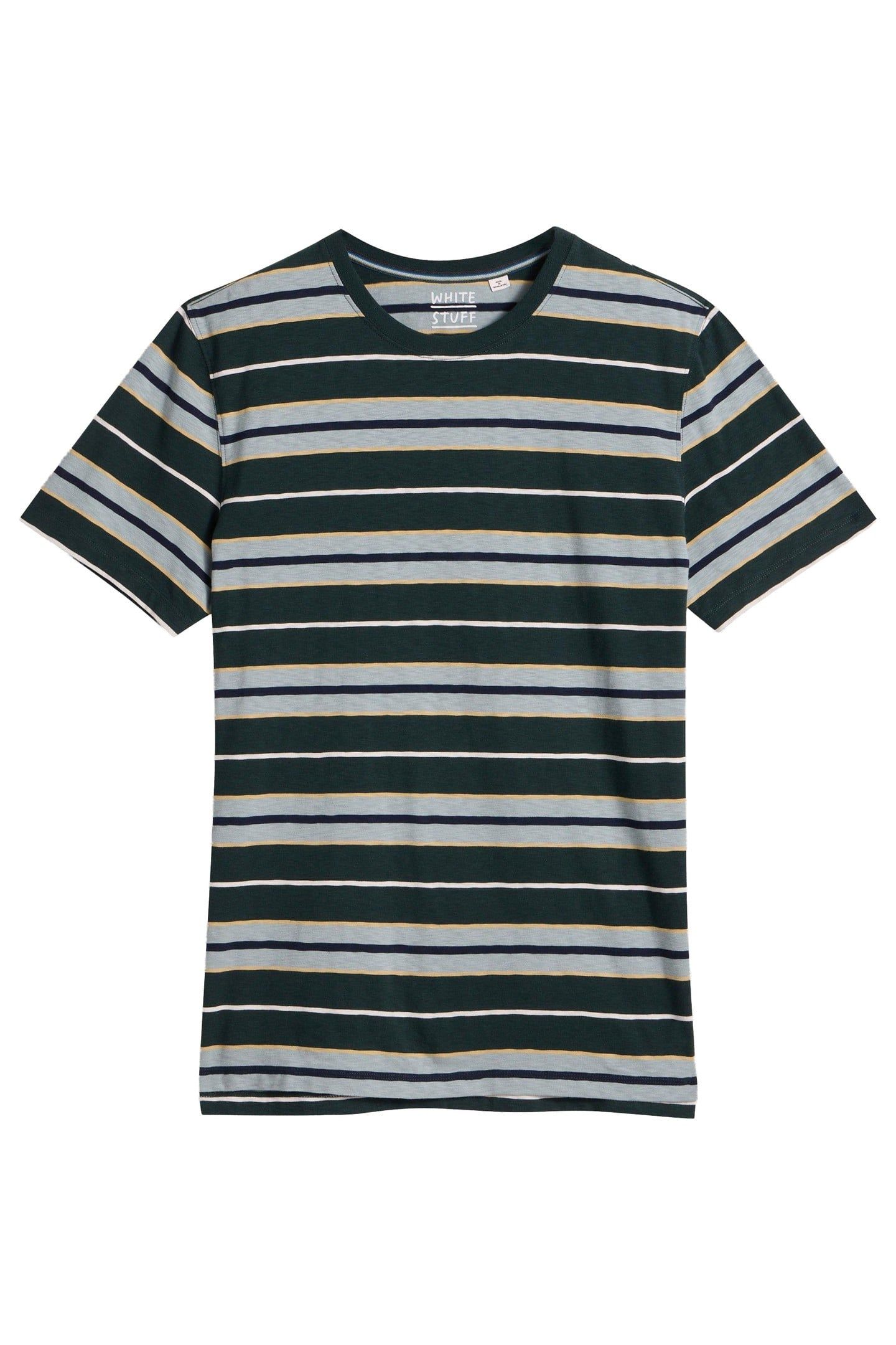 ABERSOCH STRIPE SS TEE NAVY MULTI 5
