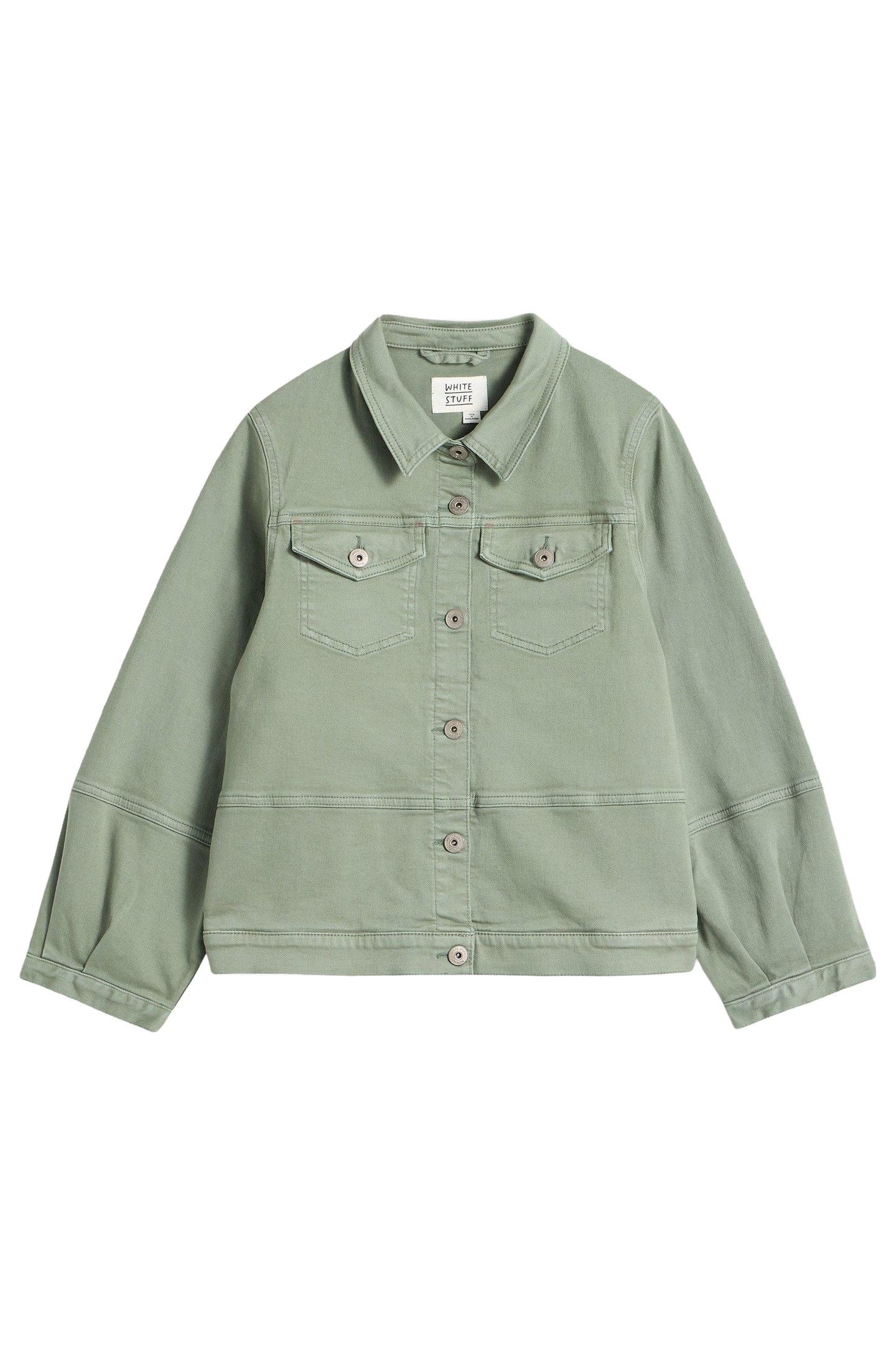 CAMILLE DENIM JACKET MID GREEN 4