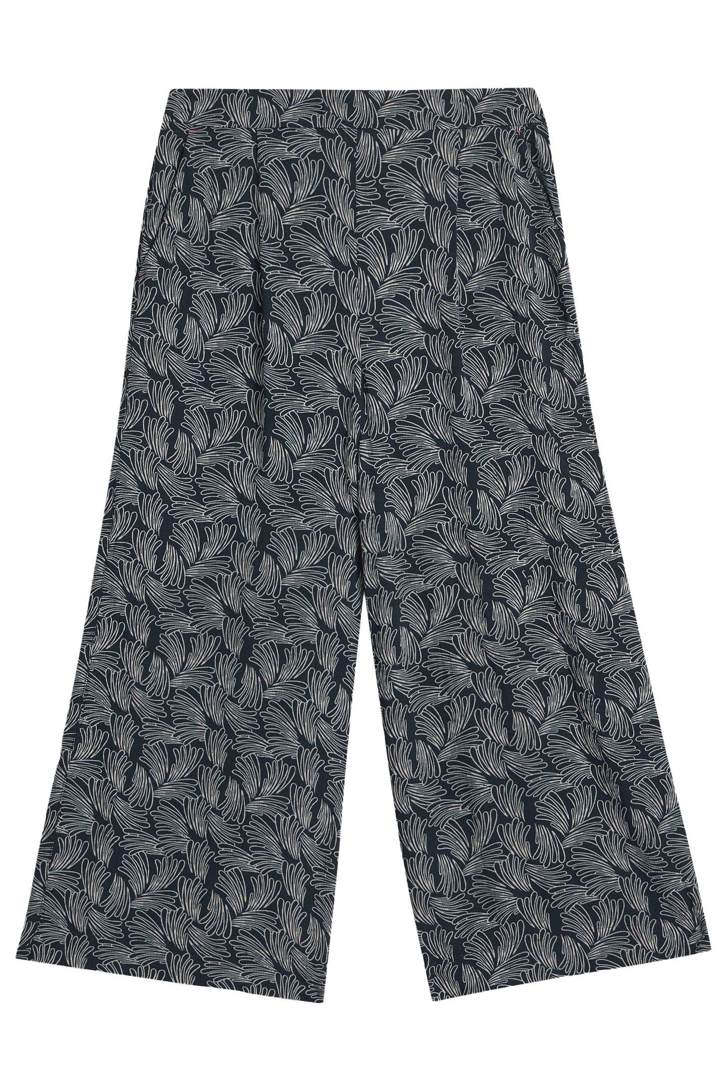 LISETTE CRINKLE CULOTTE NAVY PRINT 4