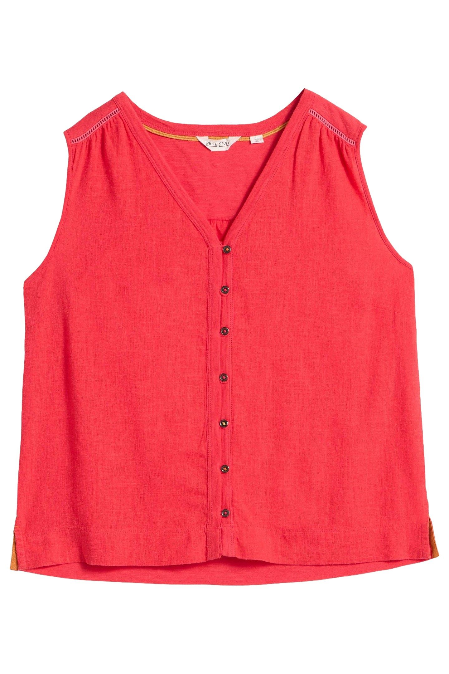 DELILAH BUTTON TOP BRIGHT PINK 5