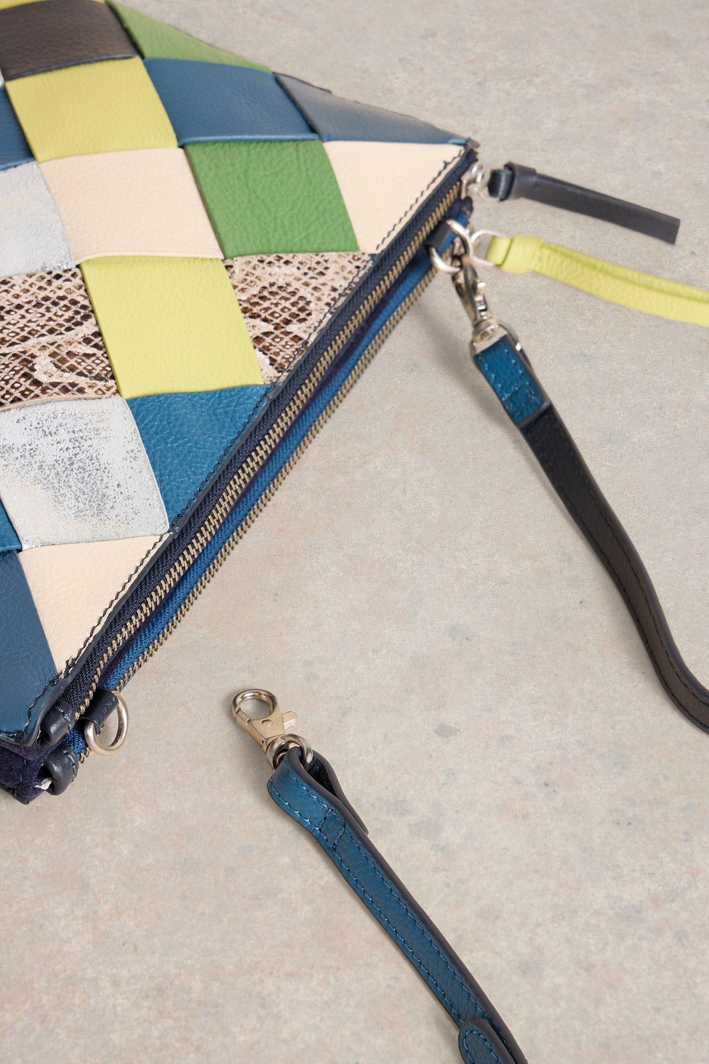 CONNIE DOUBLE POUCH CROSSBODY BLUE MULTI 5