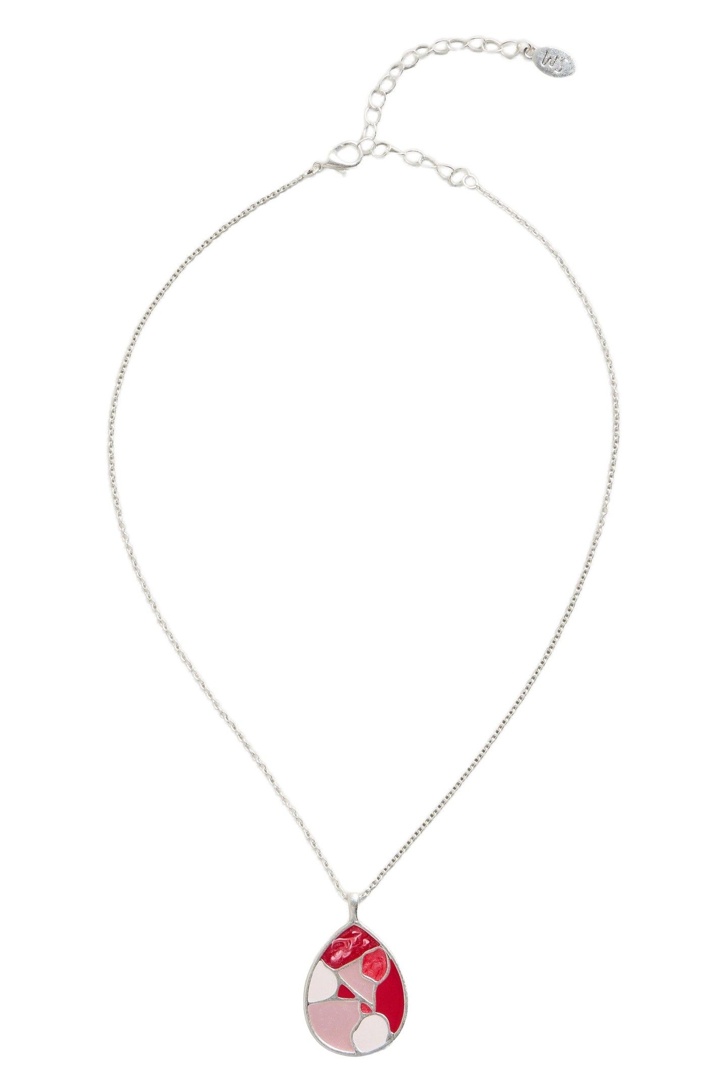 MOSAIC TILE DROP NECKLACE PINK MULTI 1