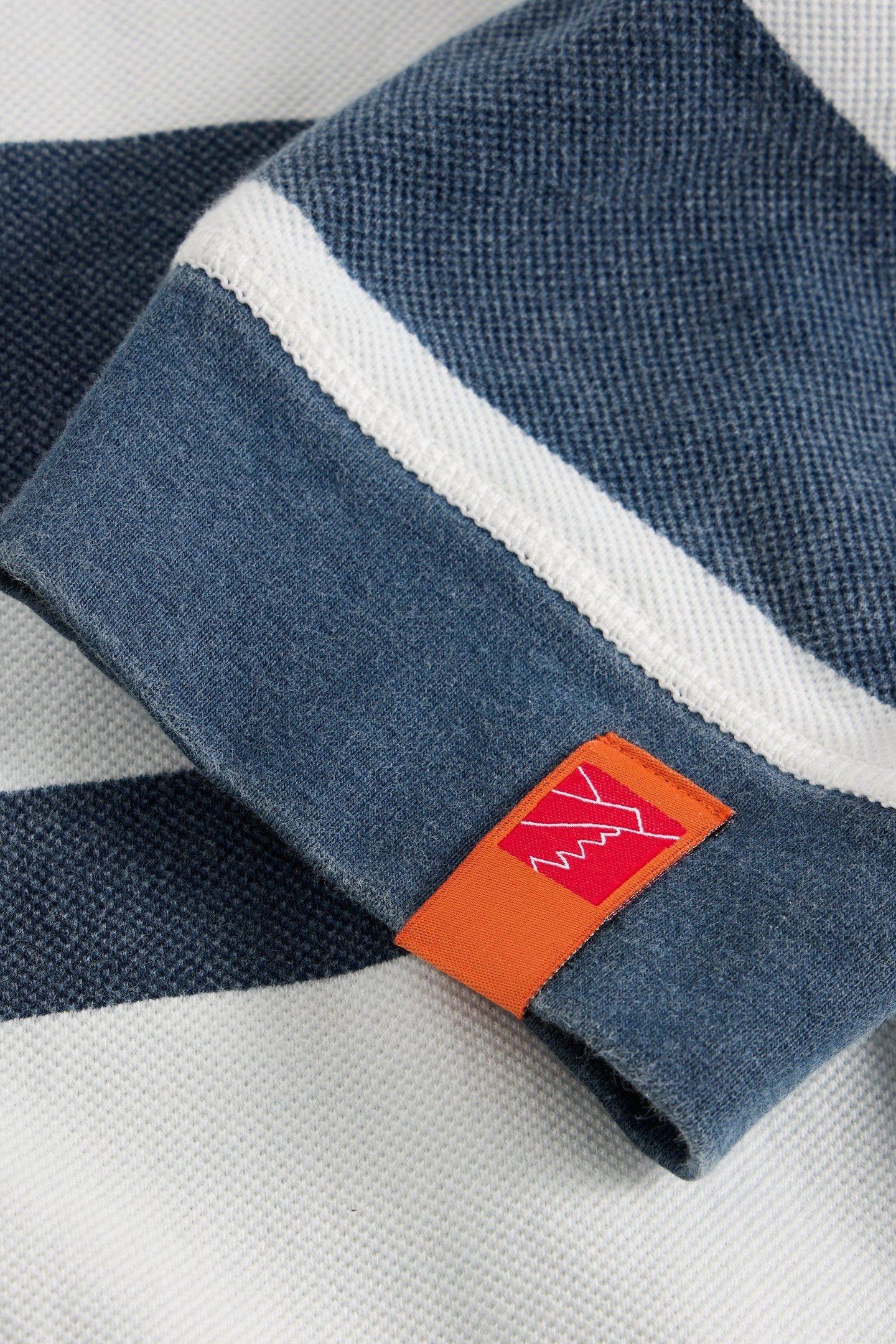 STRIPE PIQUE HALF ZIP SWEAT NAVY MULTI 3