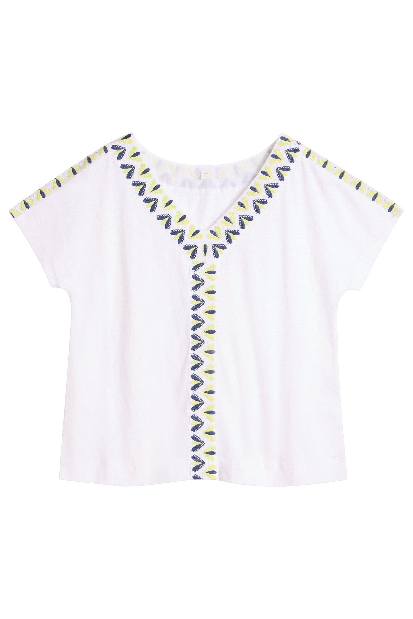 NEVA EMBROIDERED TOP WHITE MULTI 4