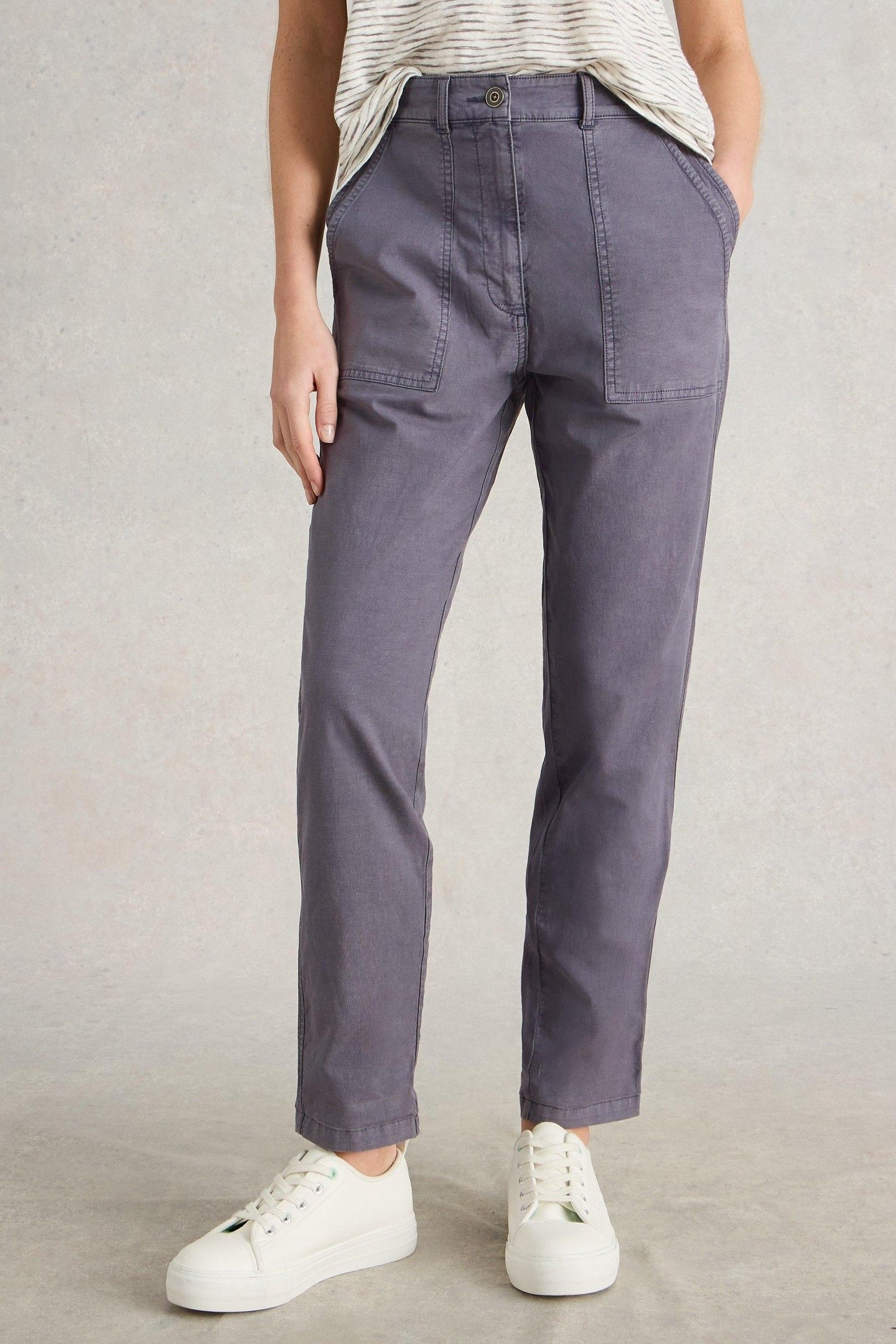 TWISTER CHINO TROUSER MID PURPLE 1