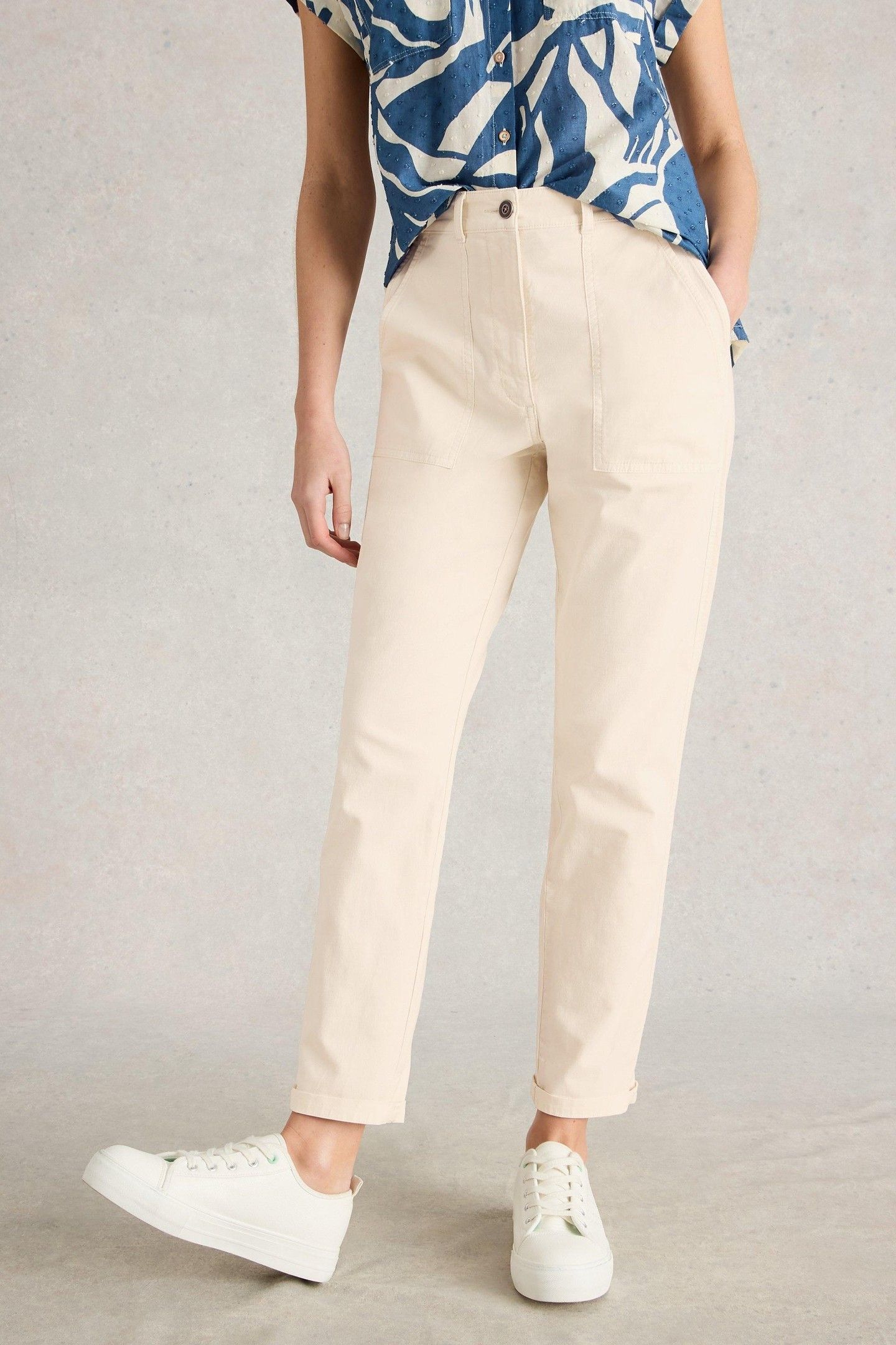TWISTER CHINO TROUSER NATURAL WHITE 1