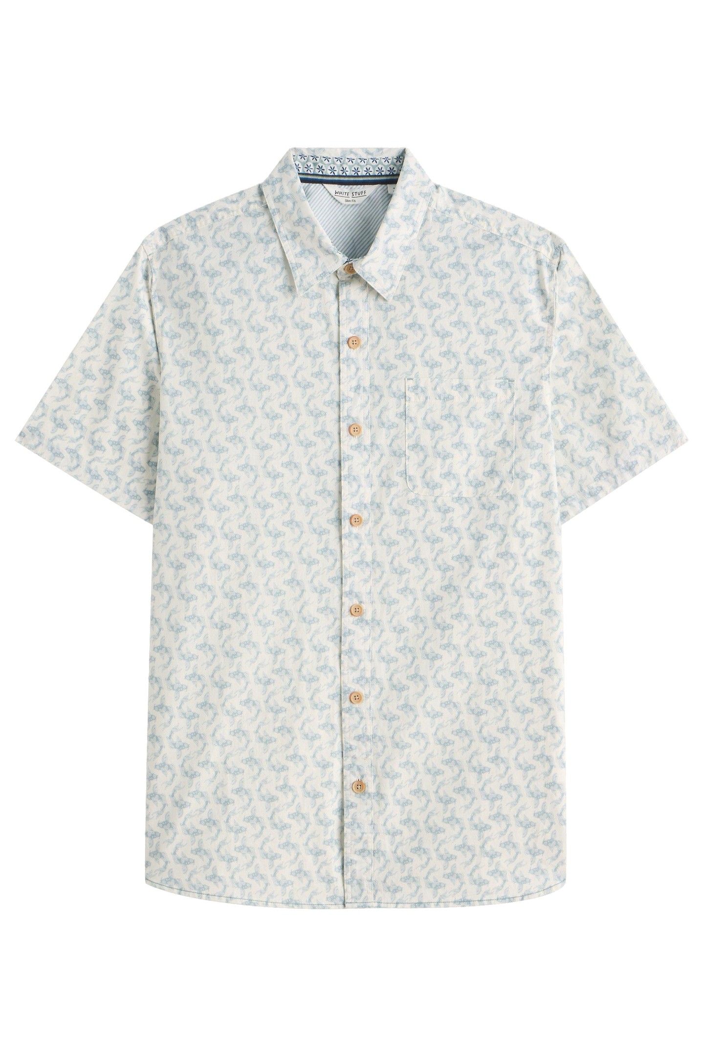 SALCOMBE KOI PRINTED SHIRT WHITE PRINT 3