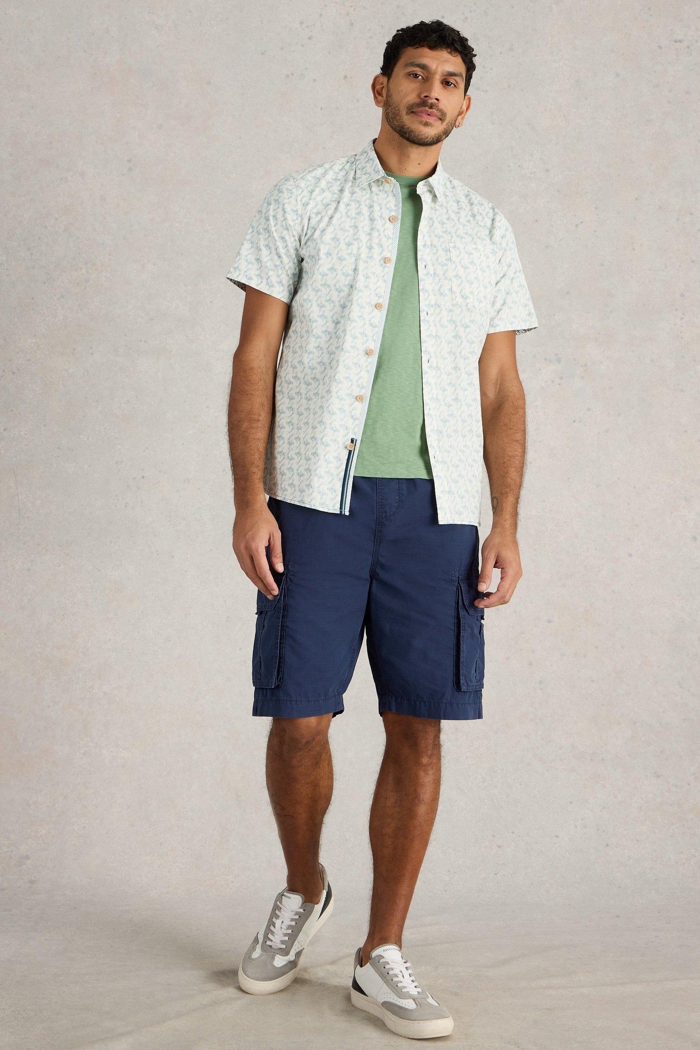 SALCOMBE KOI PRINTED SHIRT WHITE PRINT 1