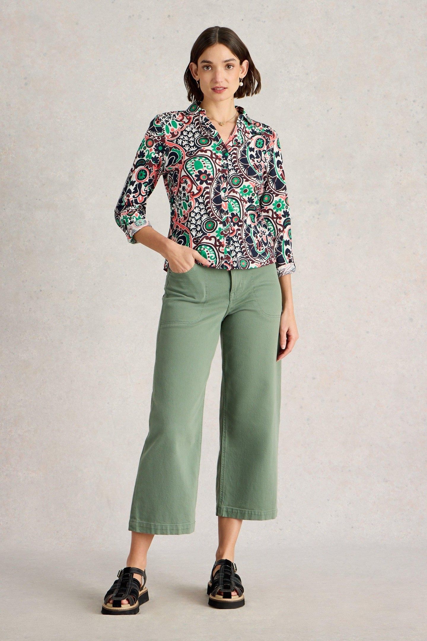 ANNIE JERSEY SHIRT NATURAL PRINT 2
