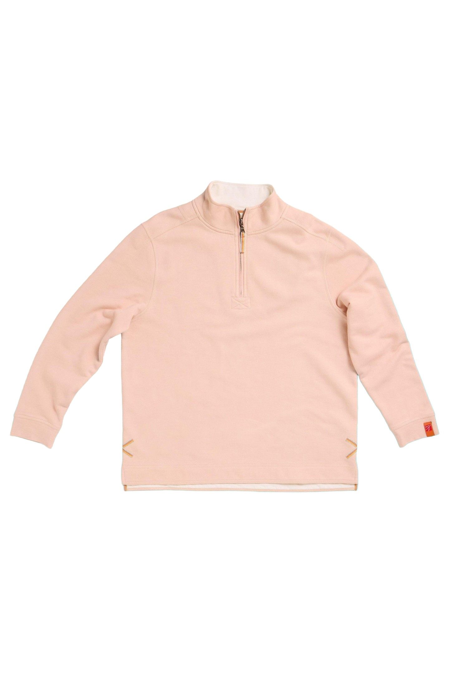 PLAIN HALF ZIP SWEAT LIGHT PINK 2