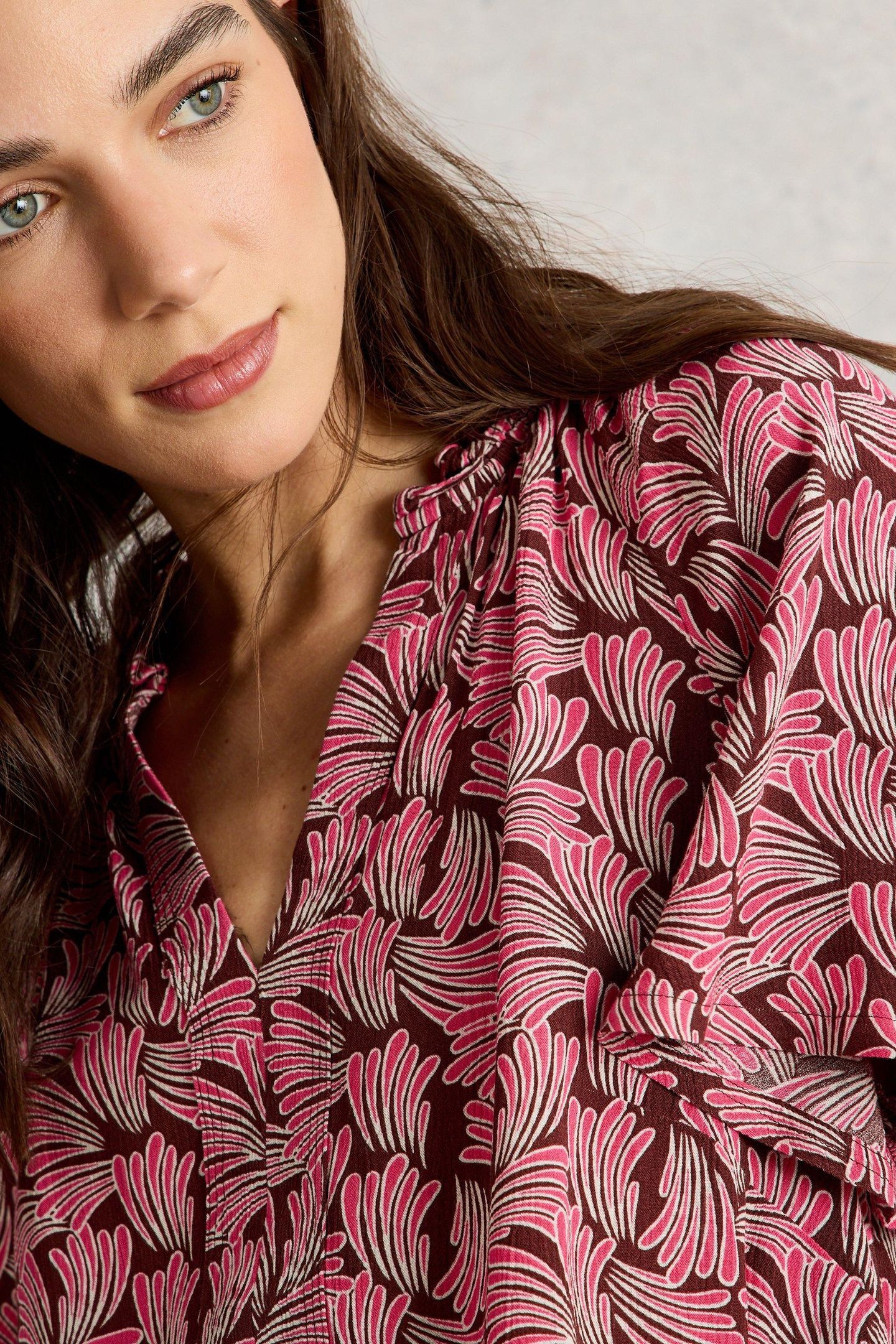 SOPHIA CRINKLE TOP PINK PRINT 5