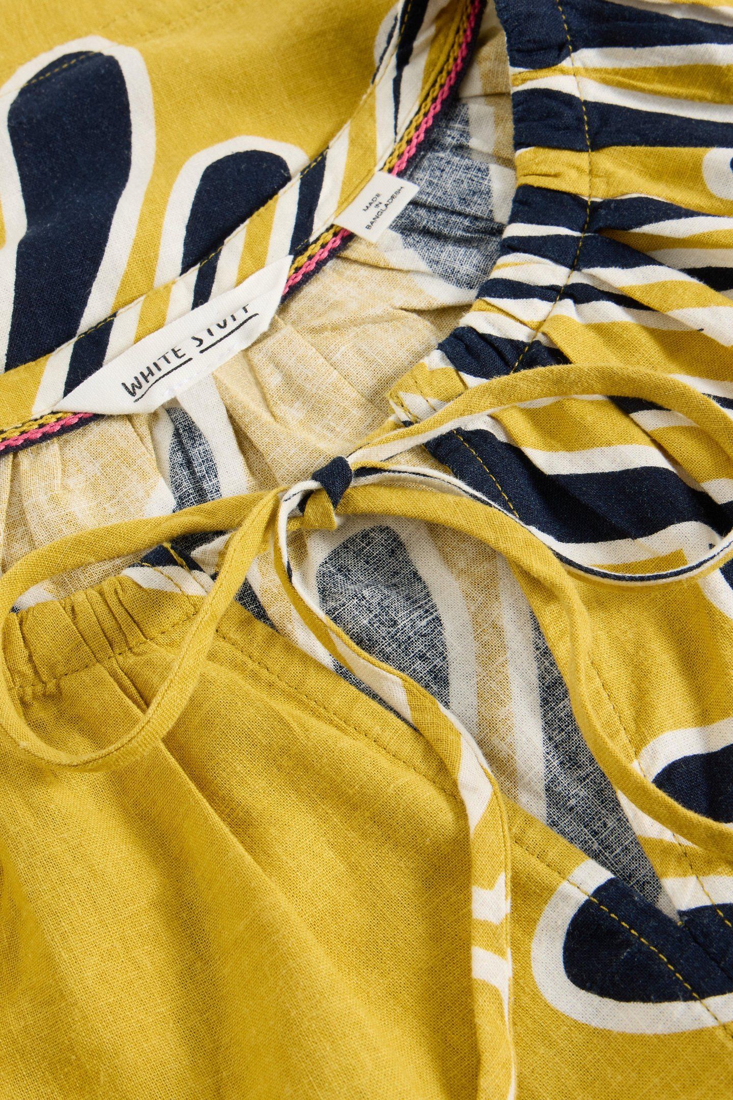 MARLEY LINEN BLEND VEST YELLOW PRINT 5