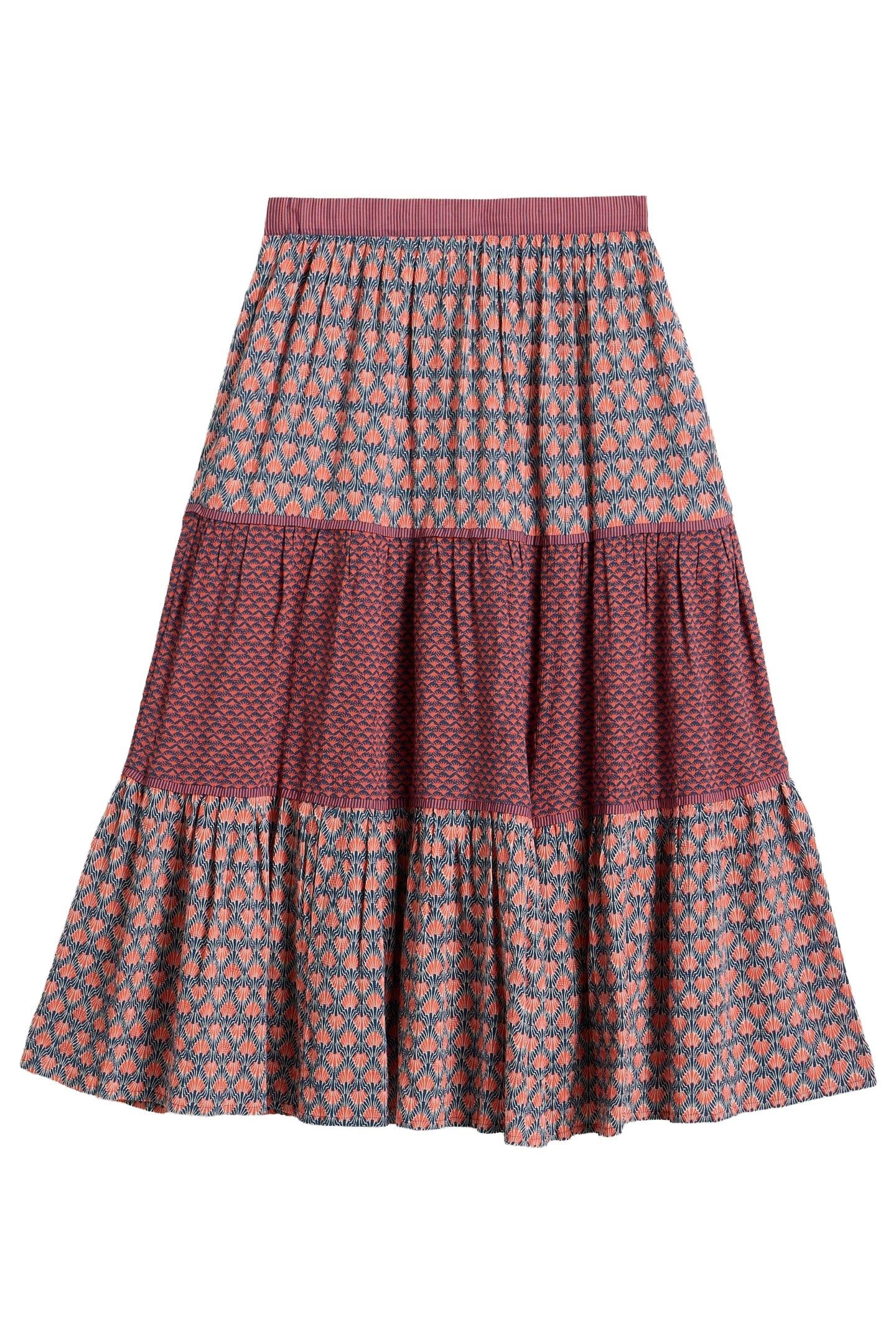 MABEL MIXED PRINT SKIRT NAVY MULTI 3