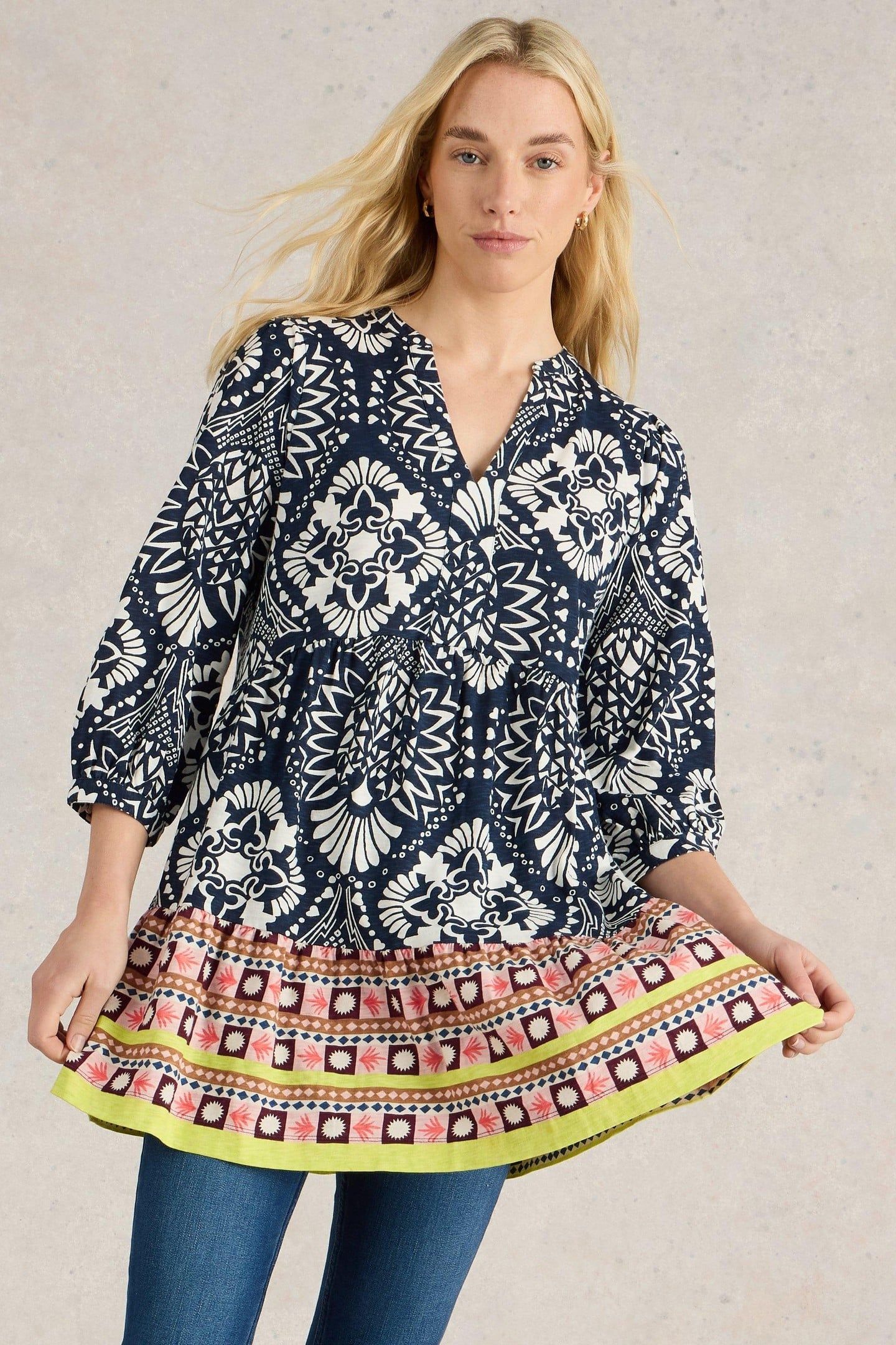 MARTA TUNIC NAVY MULTI 1