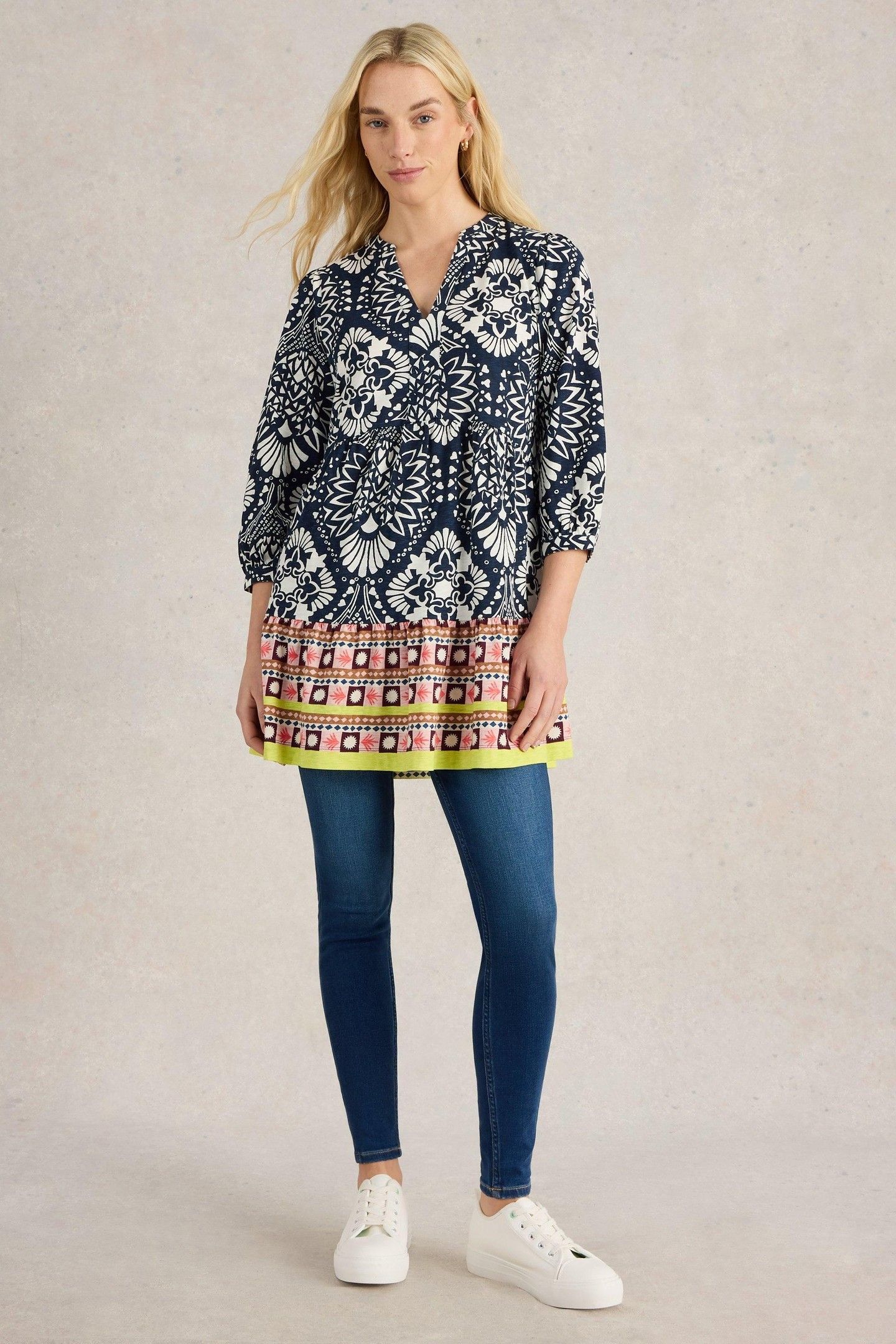 MARTA TUNIC NAVY MULTI 2