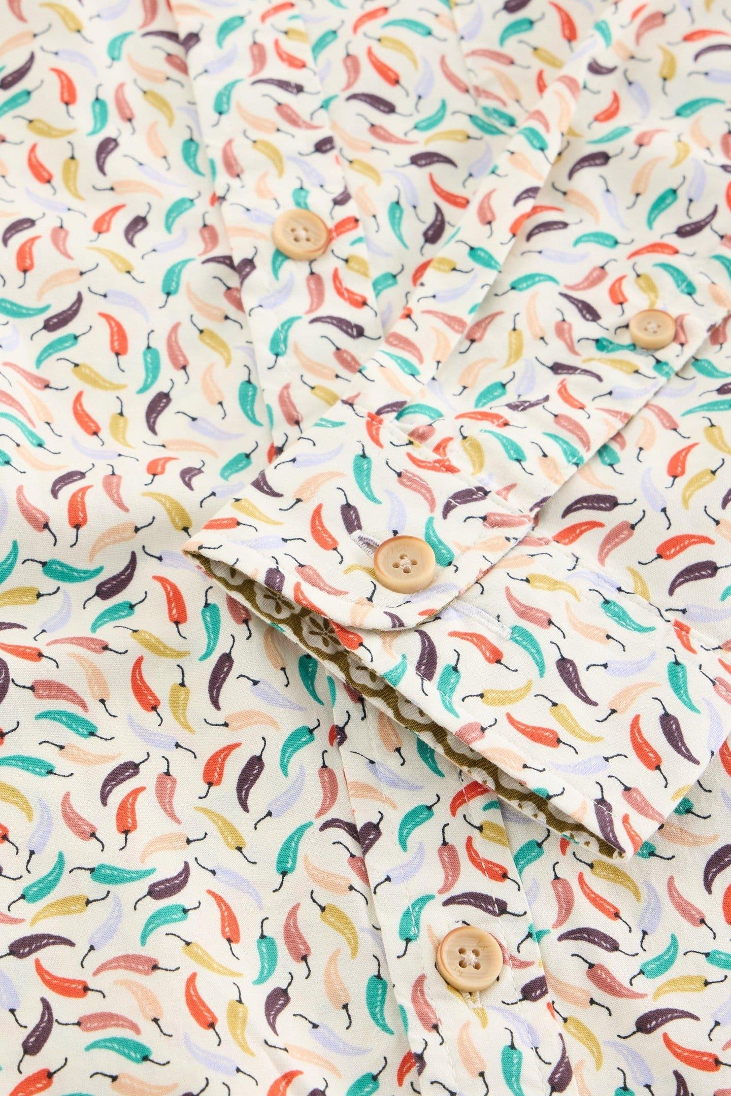 SALCOMBE CHILLIS PRINTED SHIRT WHITE PRINT 4
