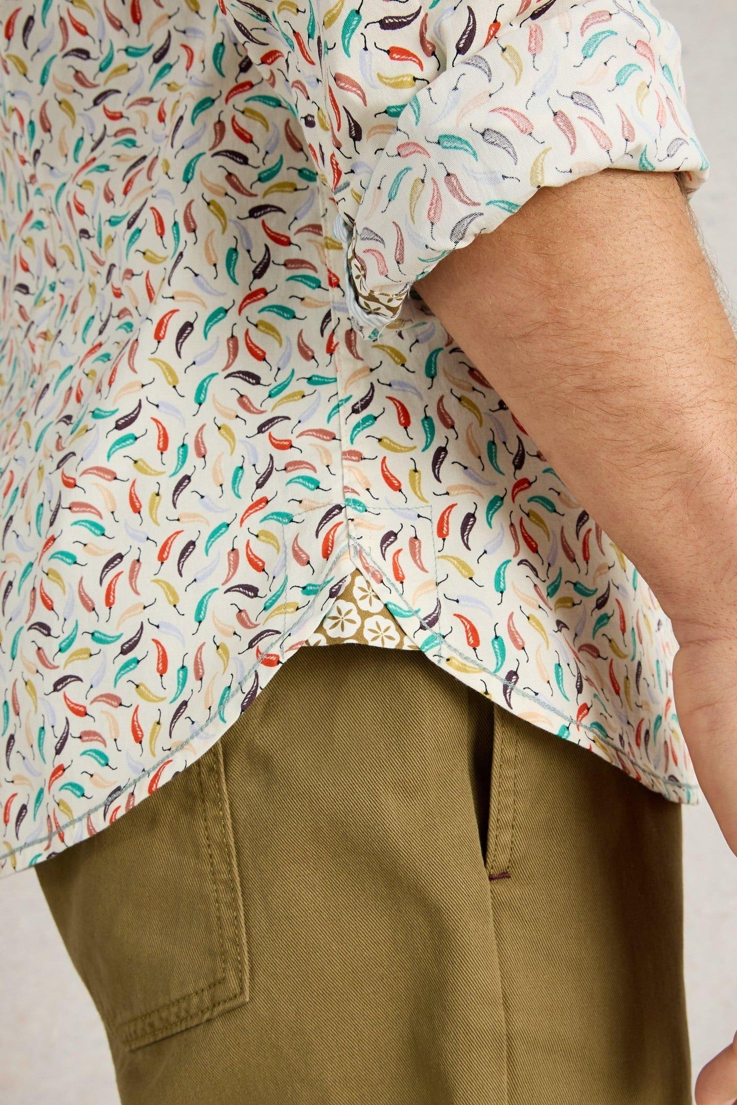 SALCOMBE CHILLIS PRINTED SHIRT WHITE PRINT 5