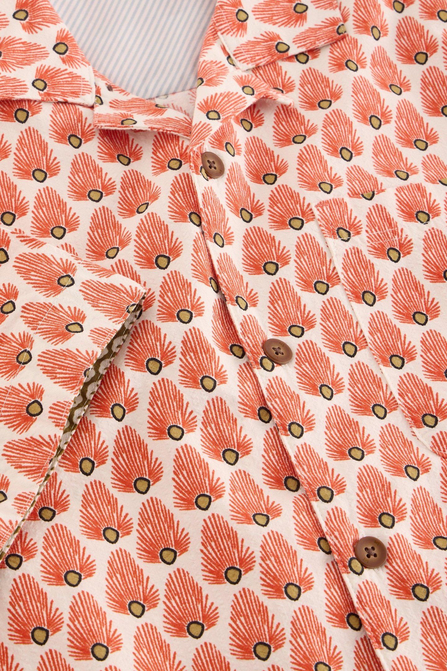 HAYLE FAN GEO PRINTED SHIRT WHITE PRINT 5