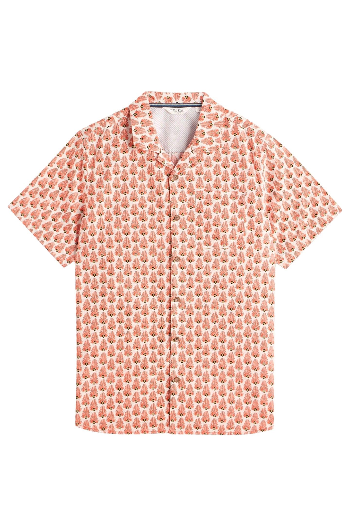 HAYLE FAN GEO PRINTED SHIRT WHITE PRINT 4