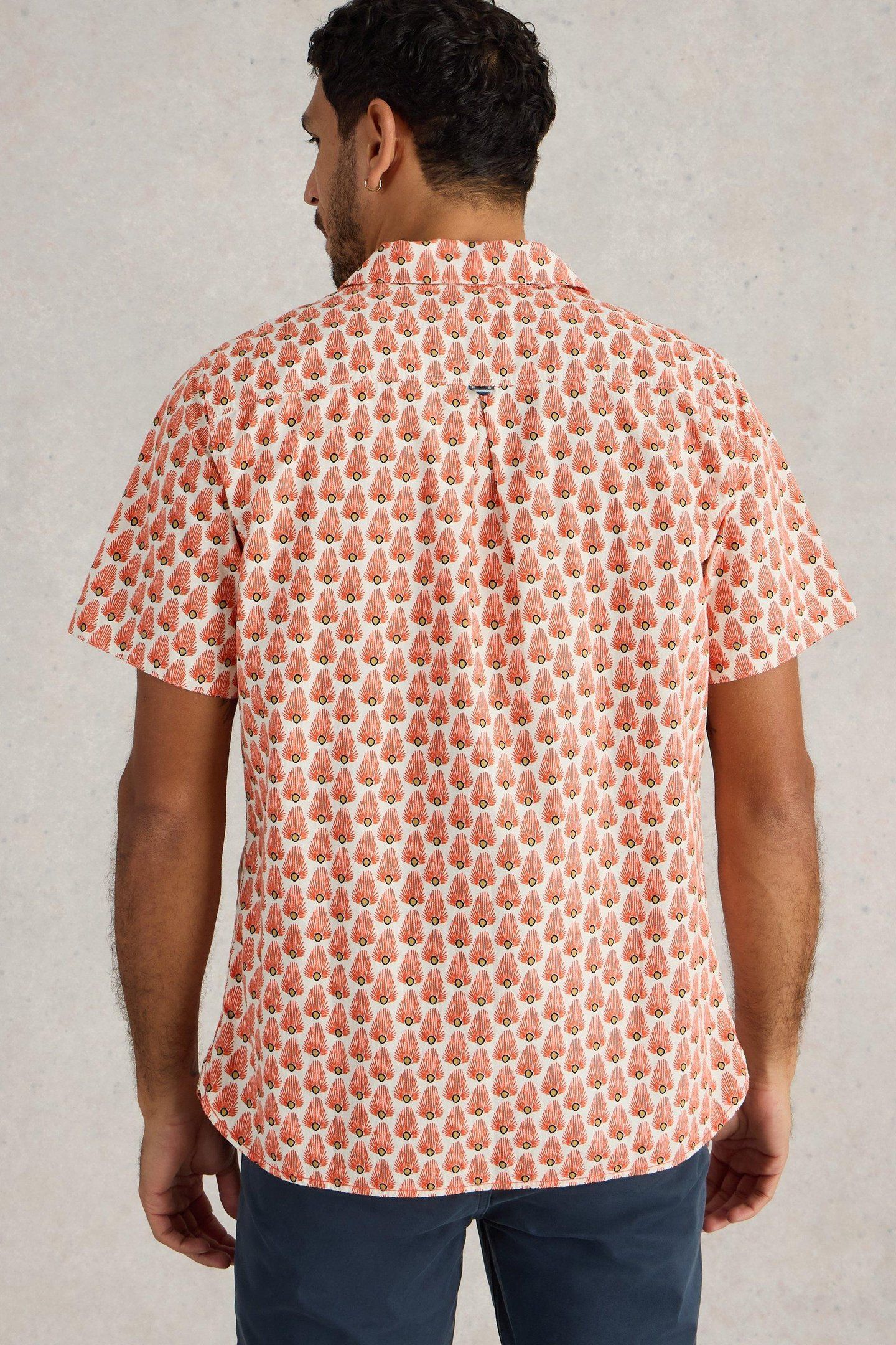 HAYLE FAN GEO PRINTED SHIRT WHITE PRINT 3