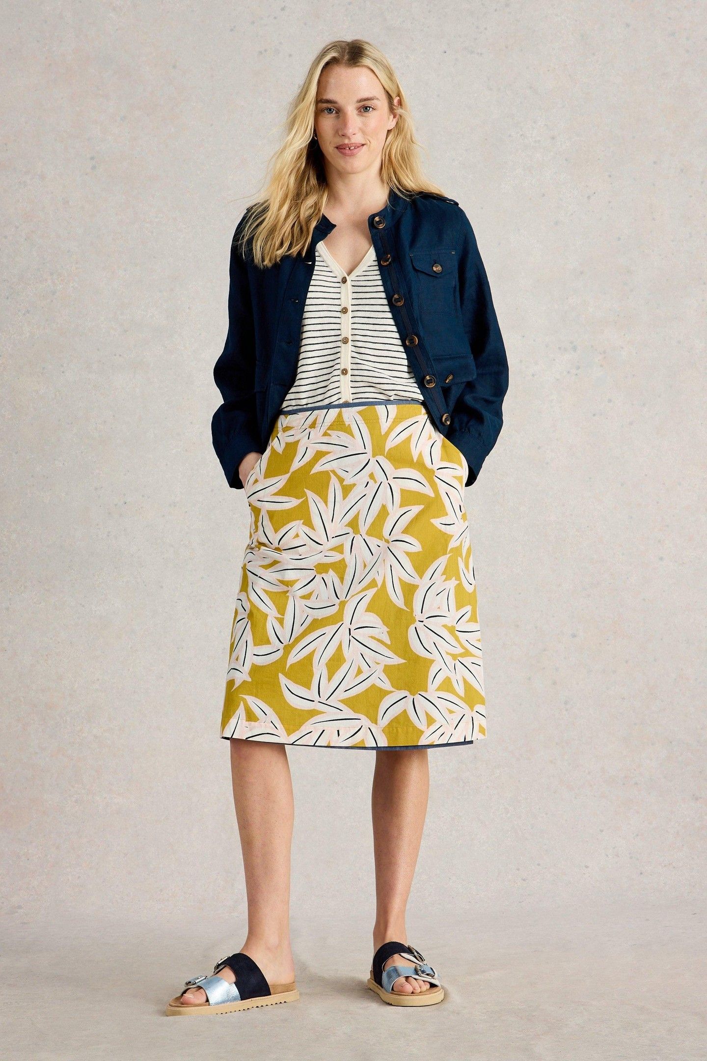 NELL REVERSIBLE SKIRT YELLOW MULTI 2