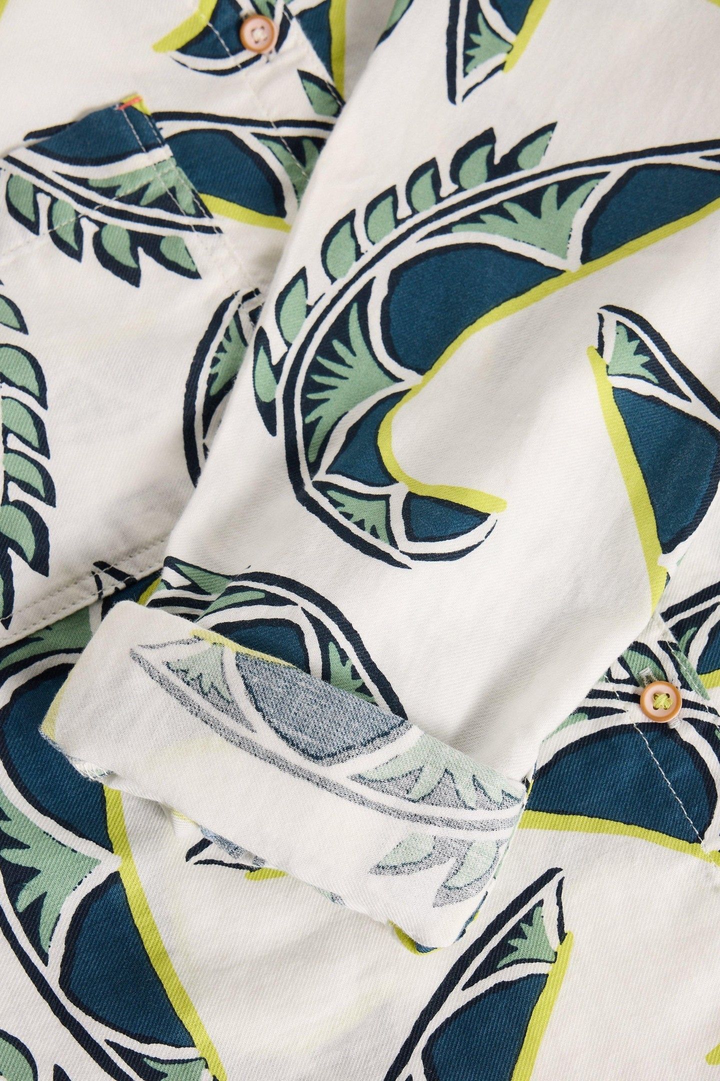 SOPHIE ORGANIC COTTON SHIRT IVORY PRINT 4