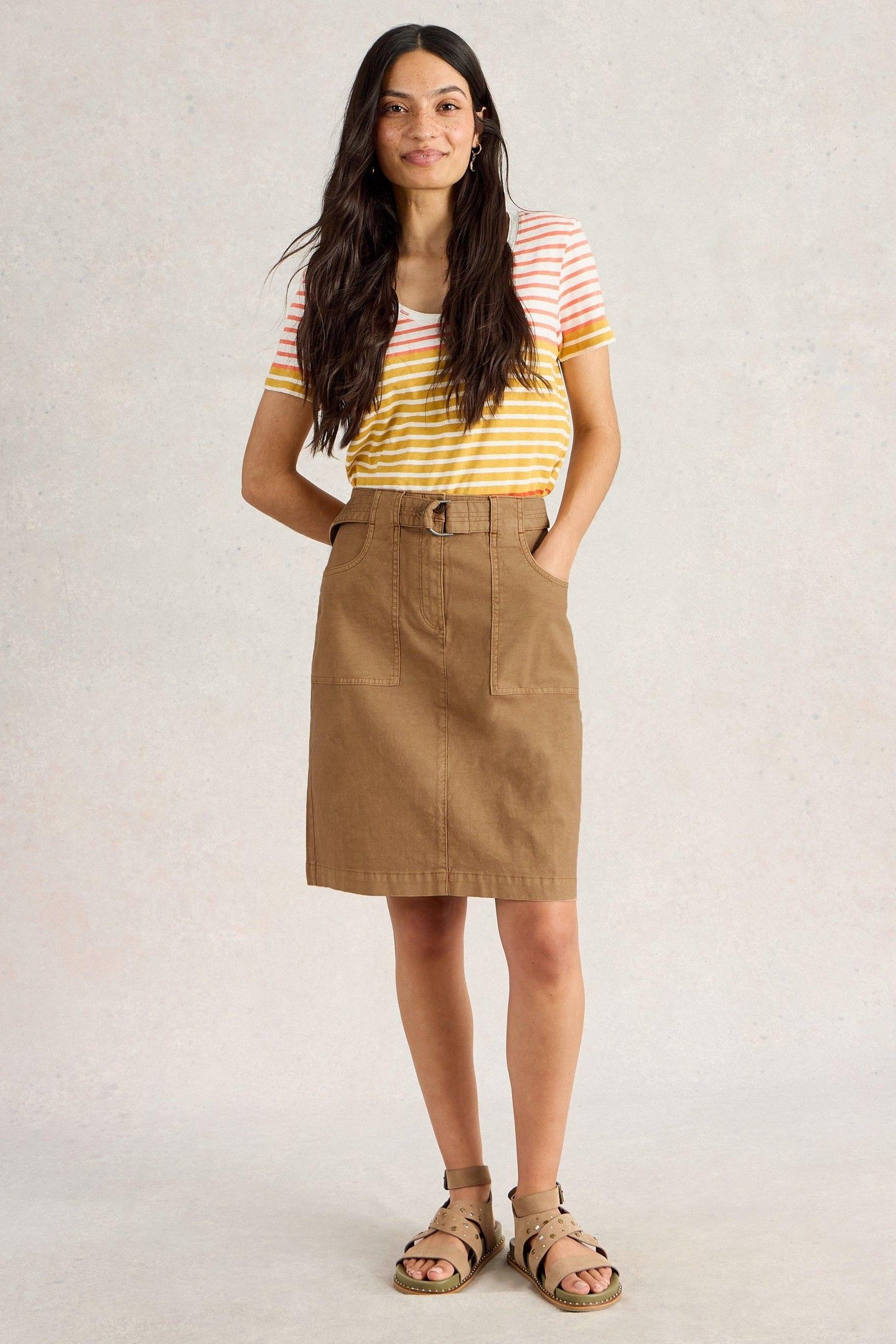 TEAKIE SKIRT DARK NATURAL 2