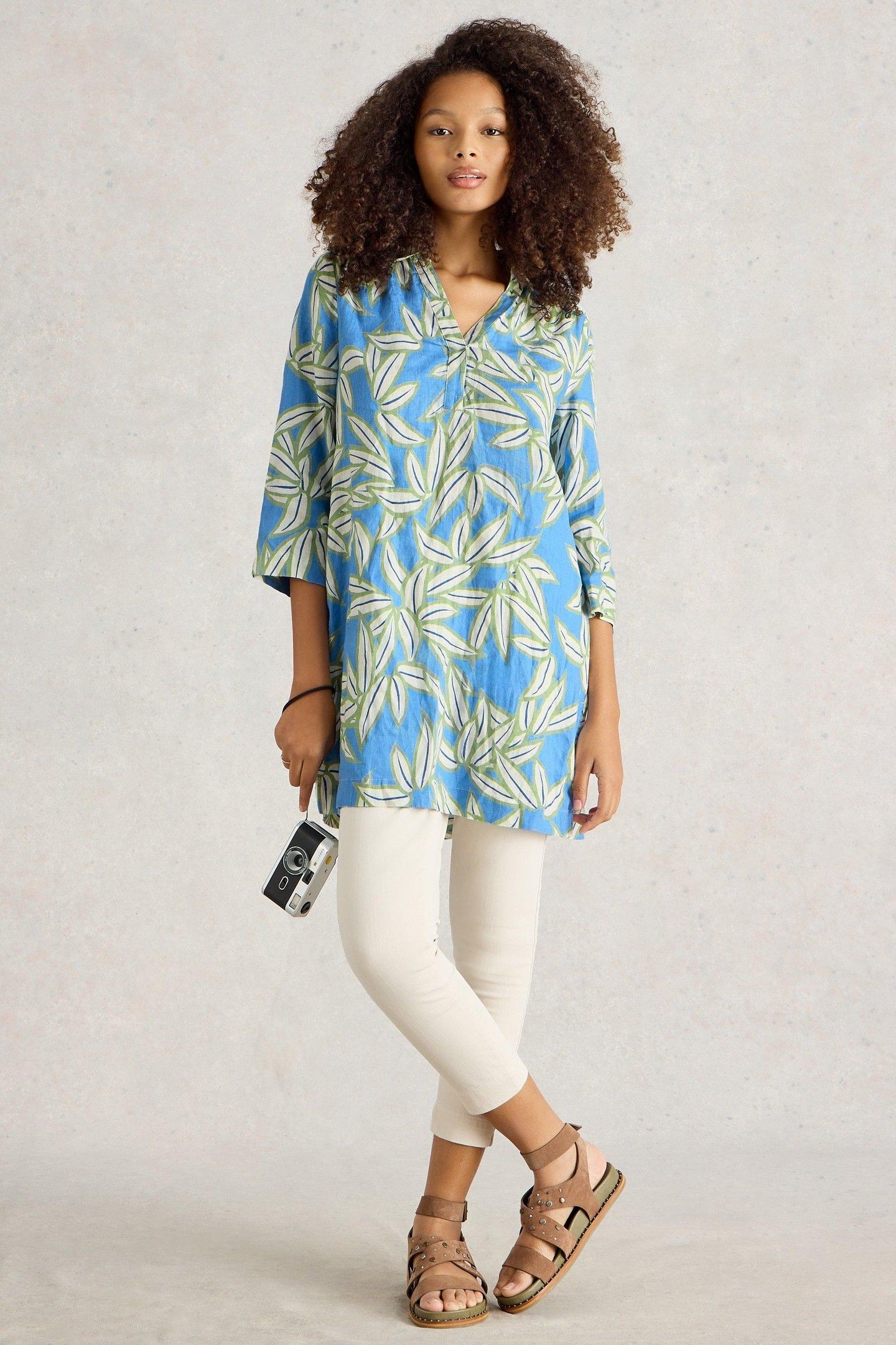 BLAKE LINEN TUNIC BLUE PRINT 6