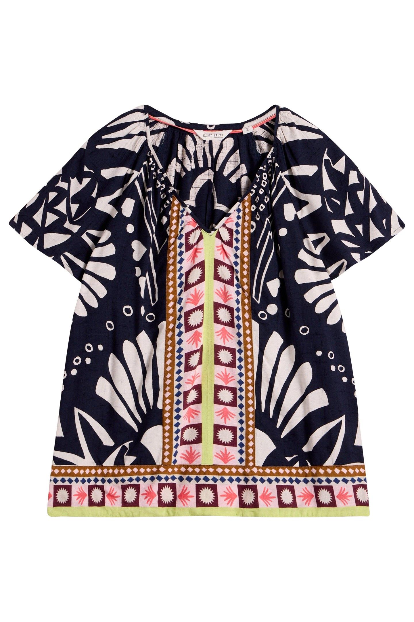 IMOGEN TOP NAVY PRINT 4