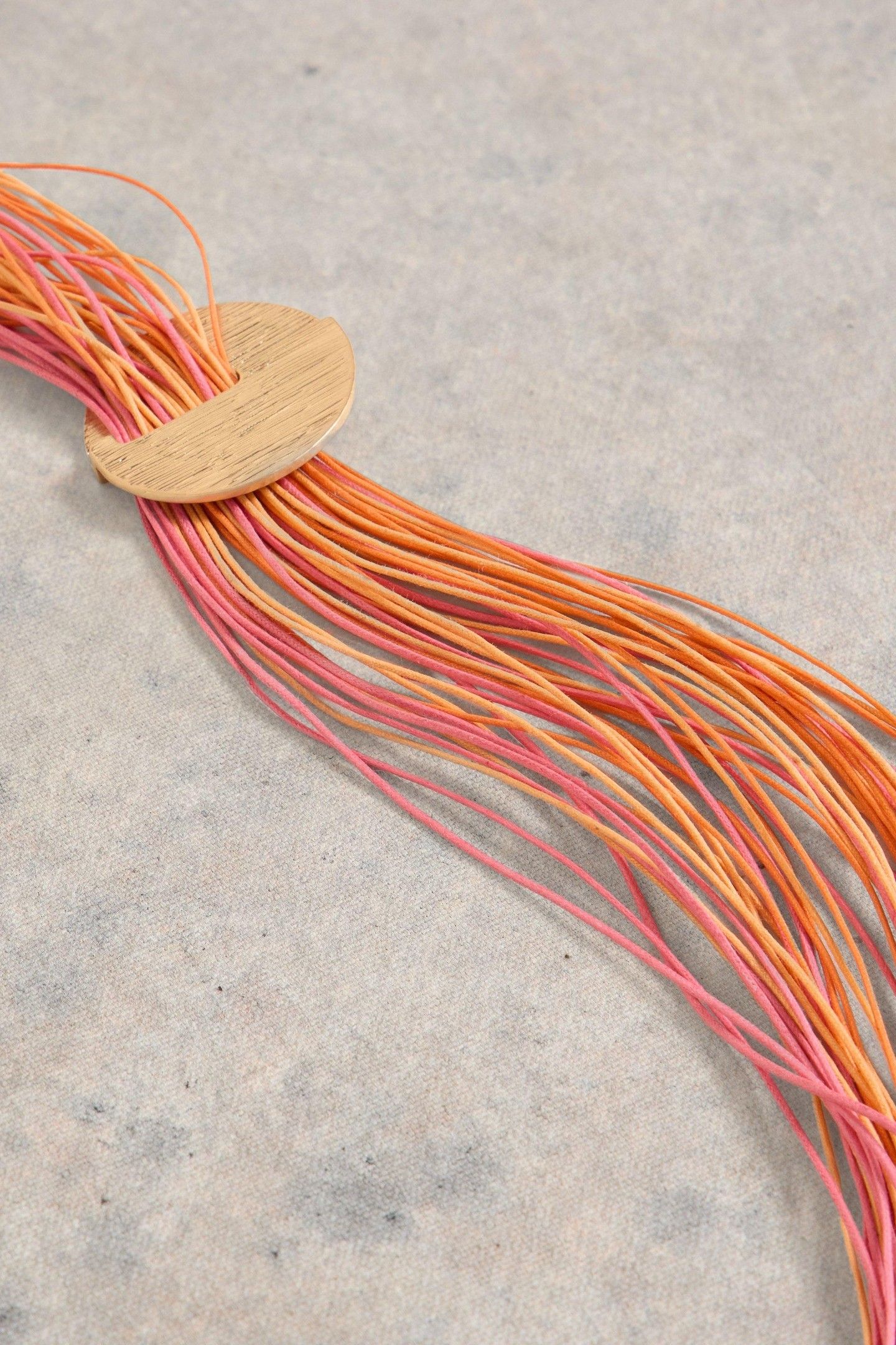 MULTI CORD NECKLACE ORANGE MULTI 2