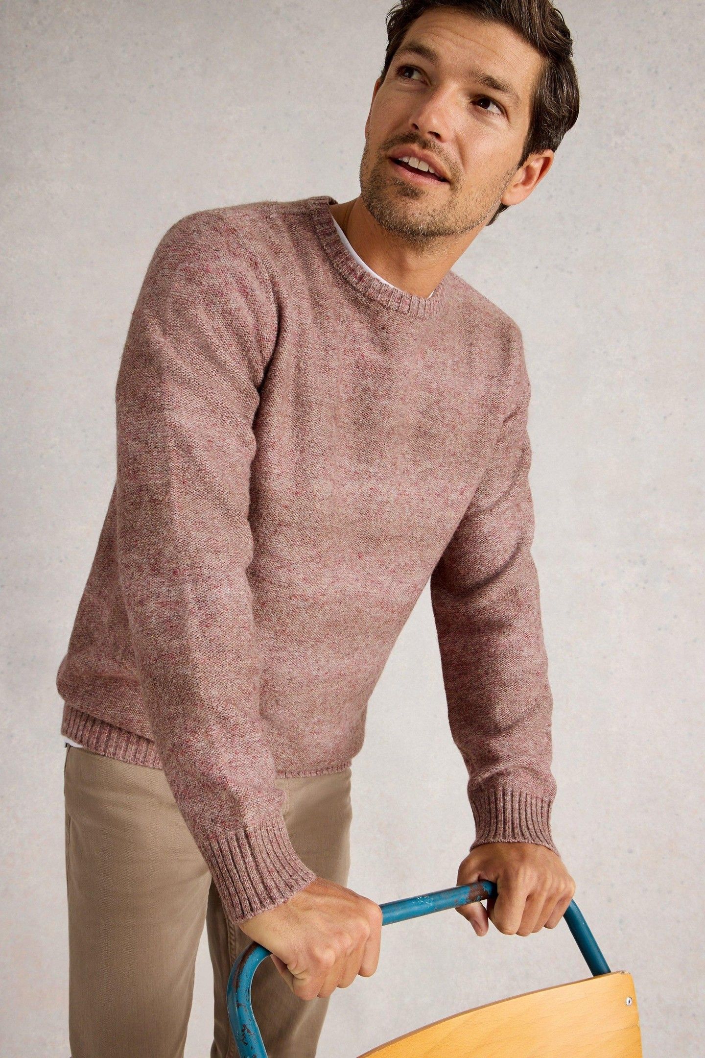 OMBRE CREW NECK MID PINK 6