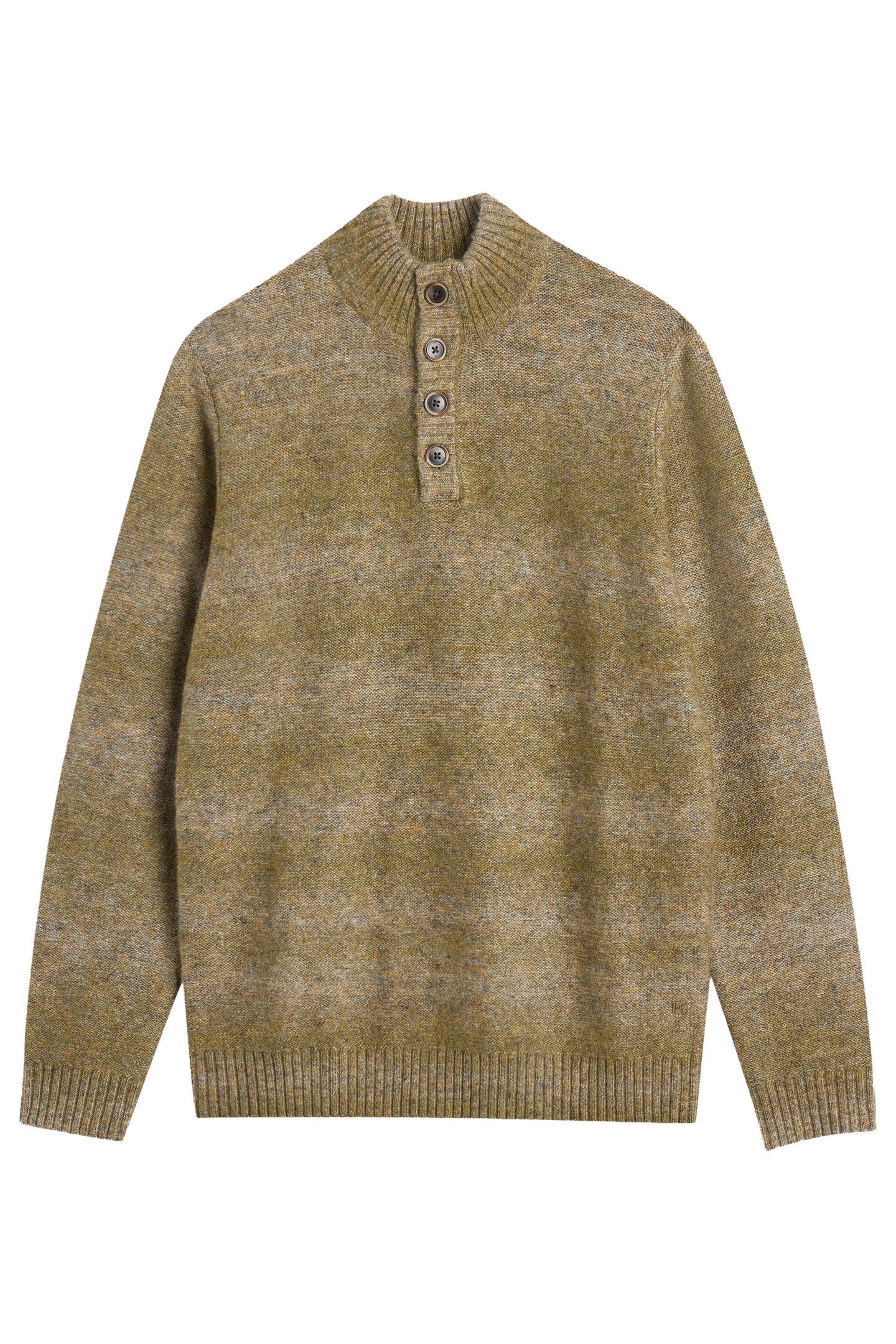 OMBRE BUTTON NECK MID GREEN 3