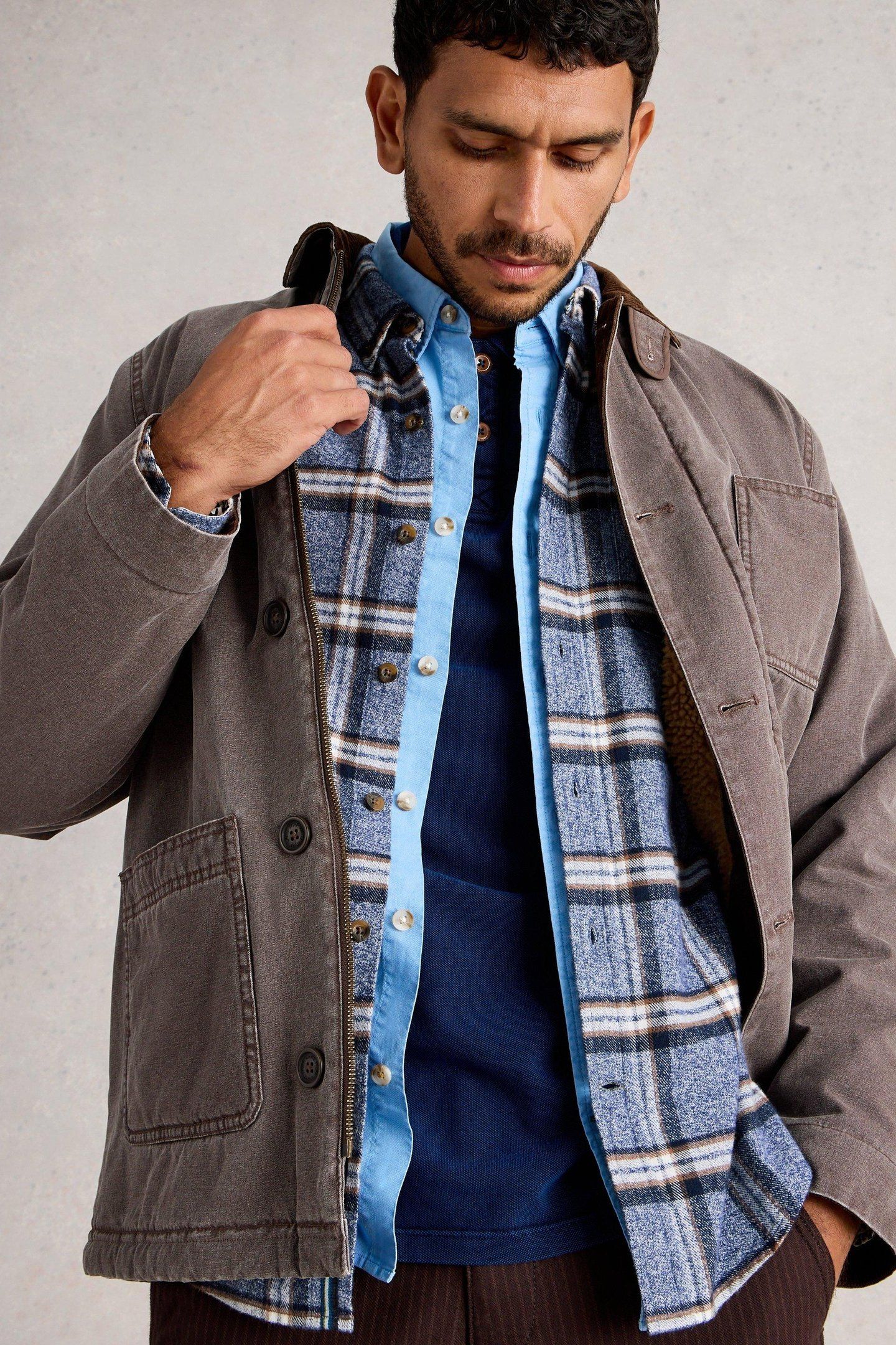 BARTON MARL CHECK SHIRT BLUE MULTI 4