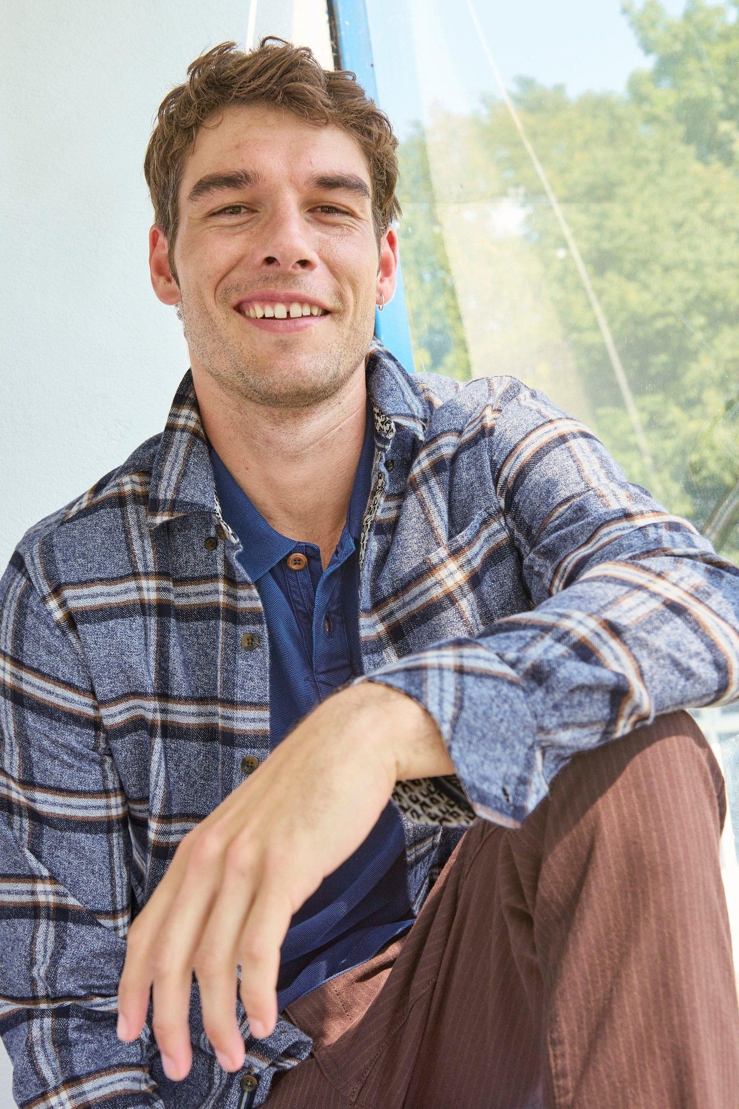 BARTON MARL CHECK SHIRT BLUE MULTI 7
