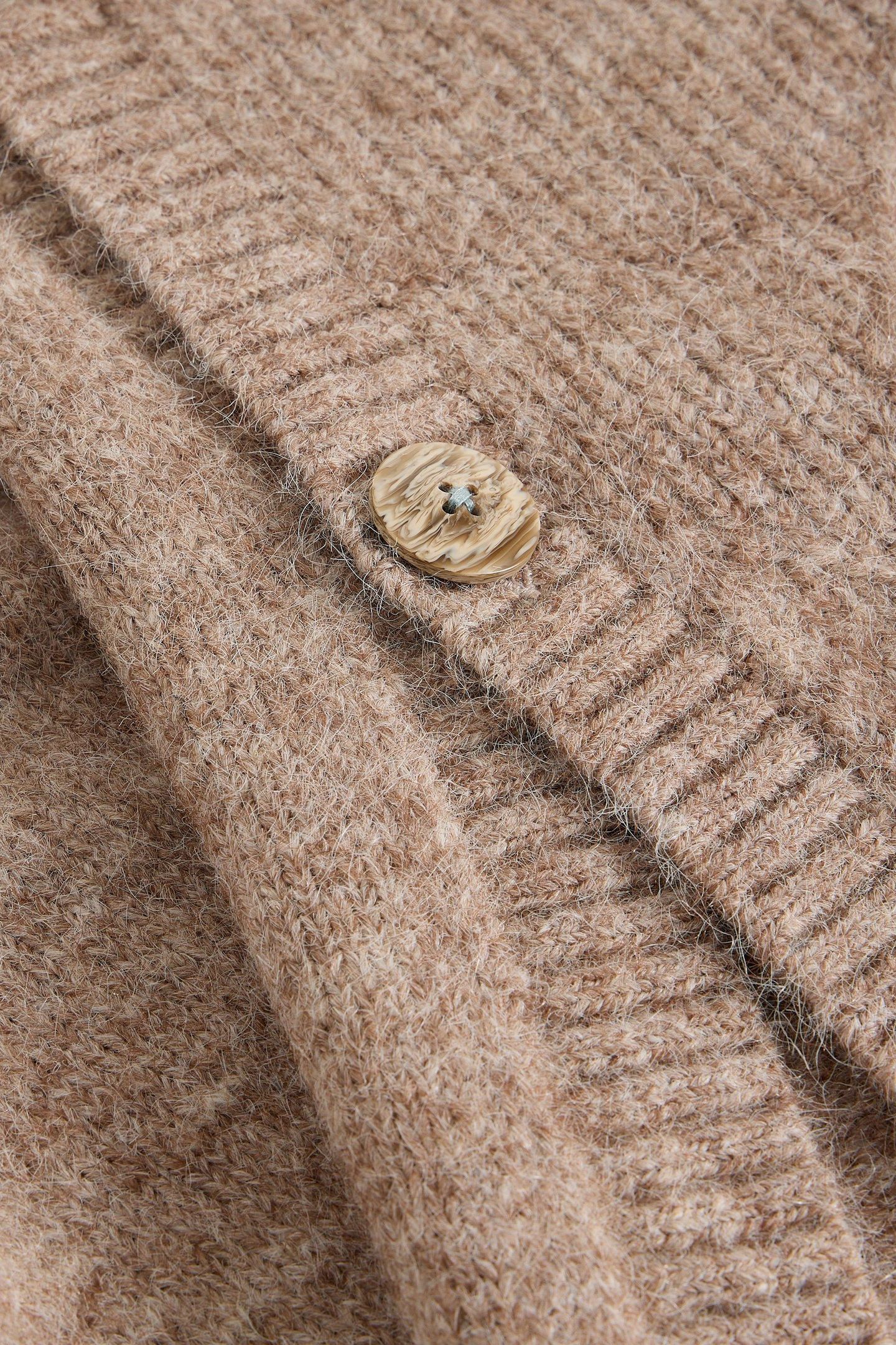 DIAMOND STITCH PONCHO LIGHT NATURAL 3